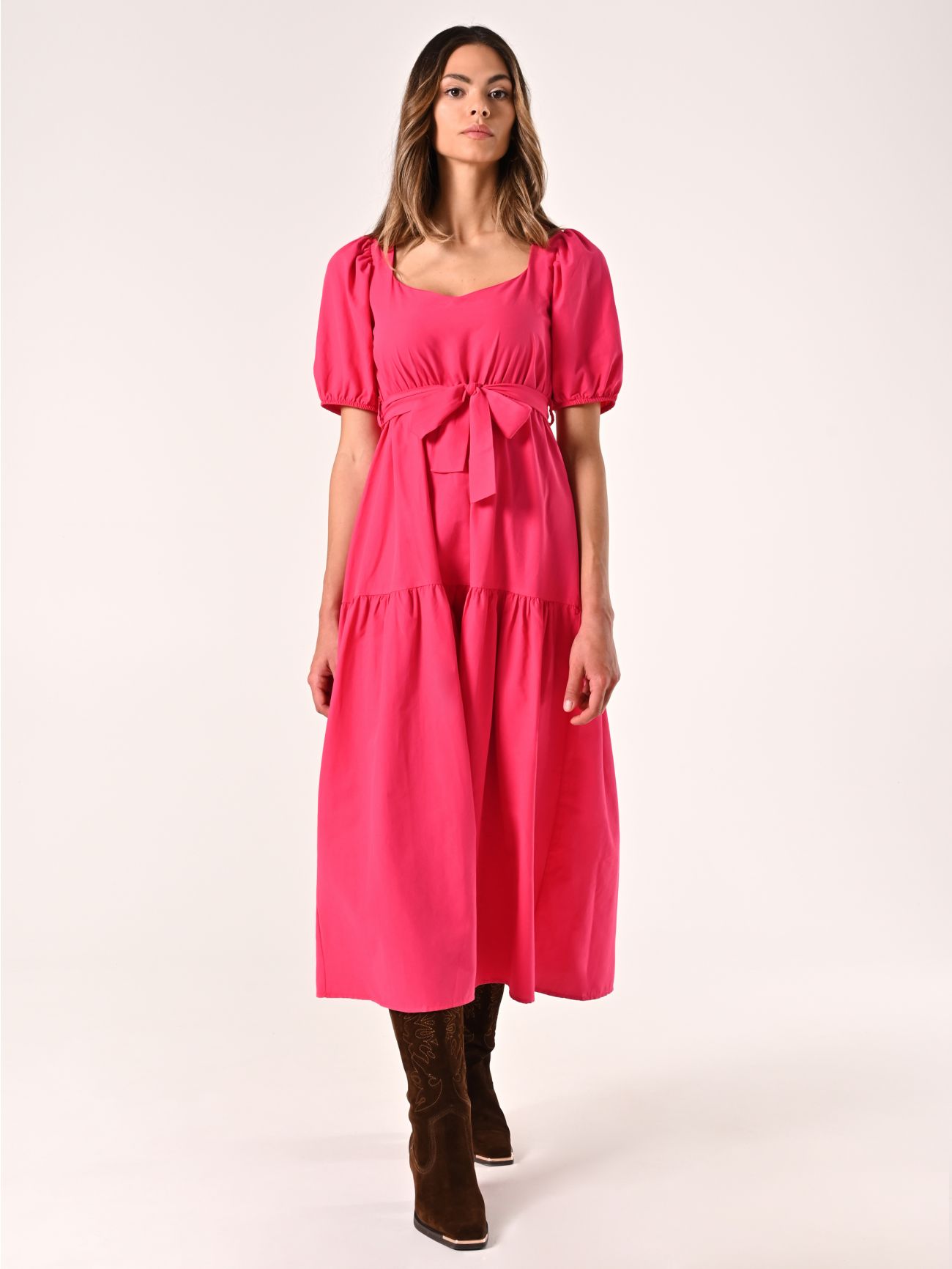 Abito Fuxia in Misto Cotone  in_i7