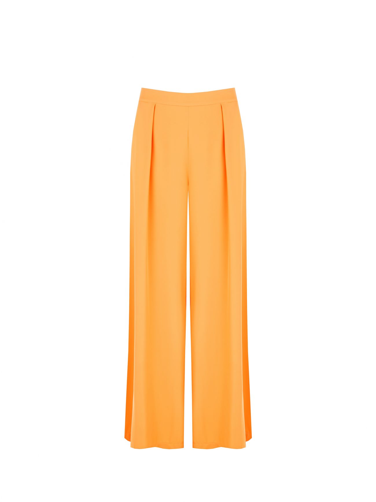 Pantaloni Arancioni in Tessuto Fluido det_4