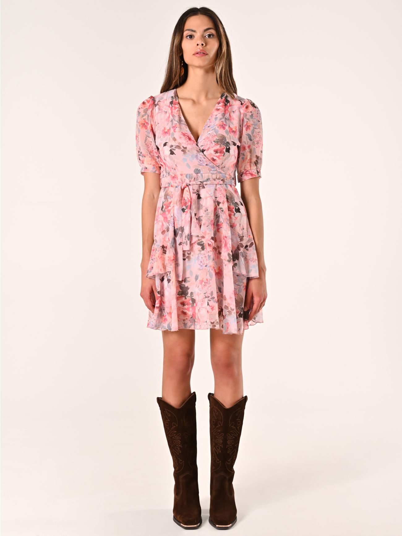 Flouncy Floral-print Dress det_1