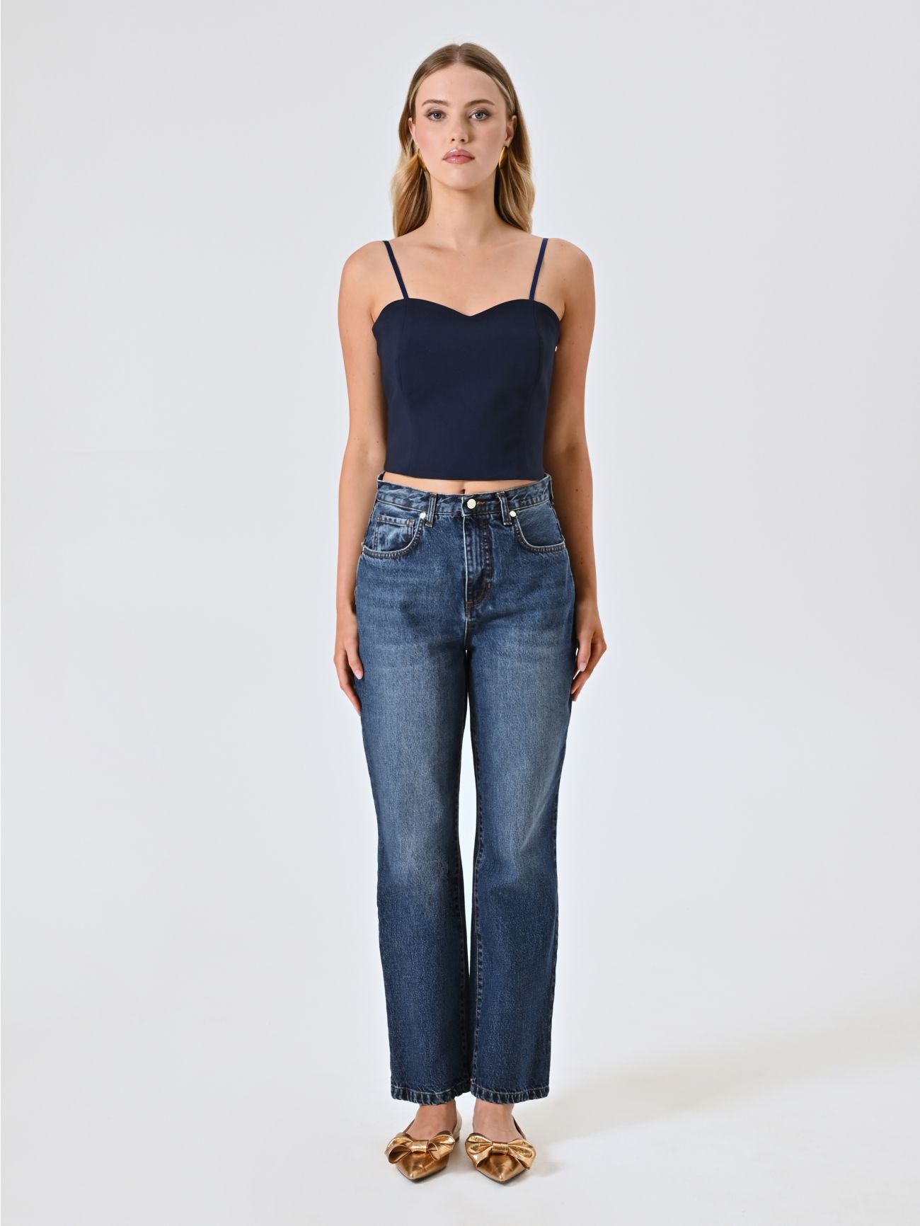 Top in Tessuto Tecnico Blu det_1