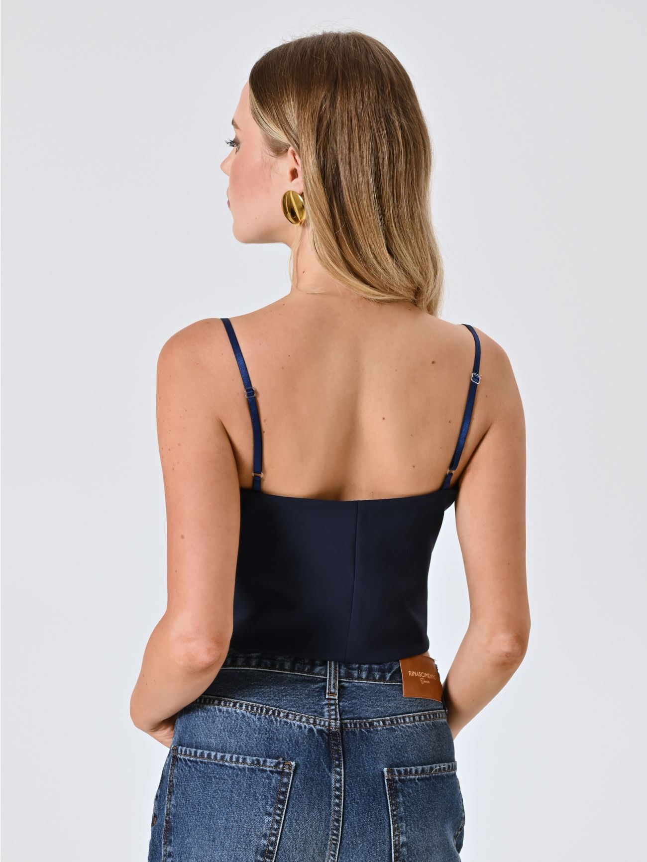 Top in Tessuto Tecnico Blu det_3