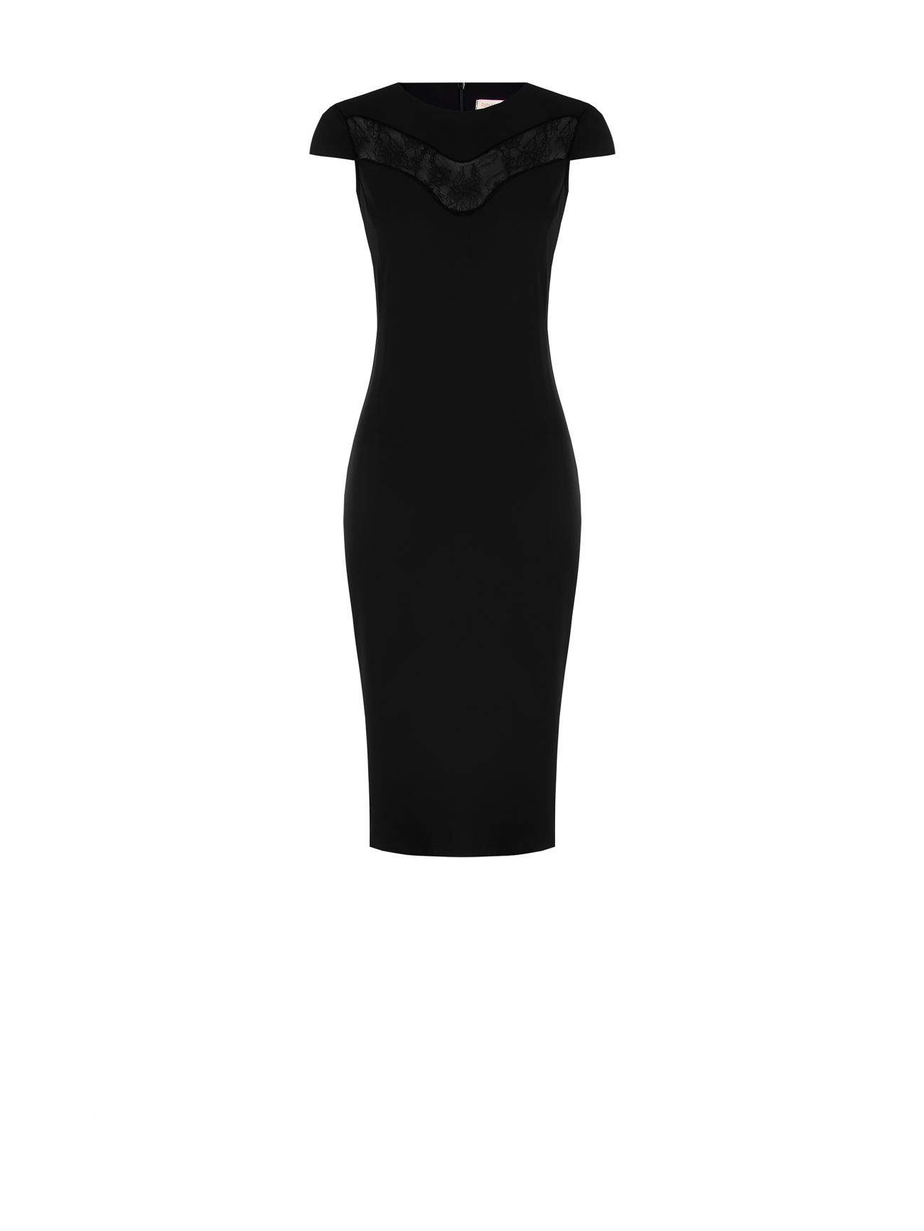 Tubino Nero con Carré in Pizzo det_4