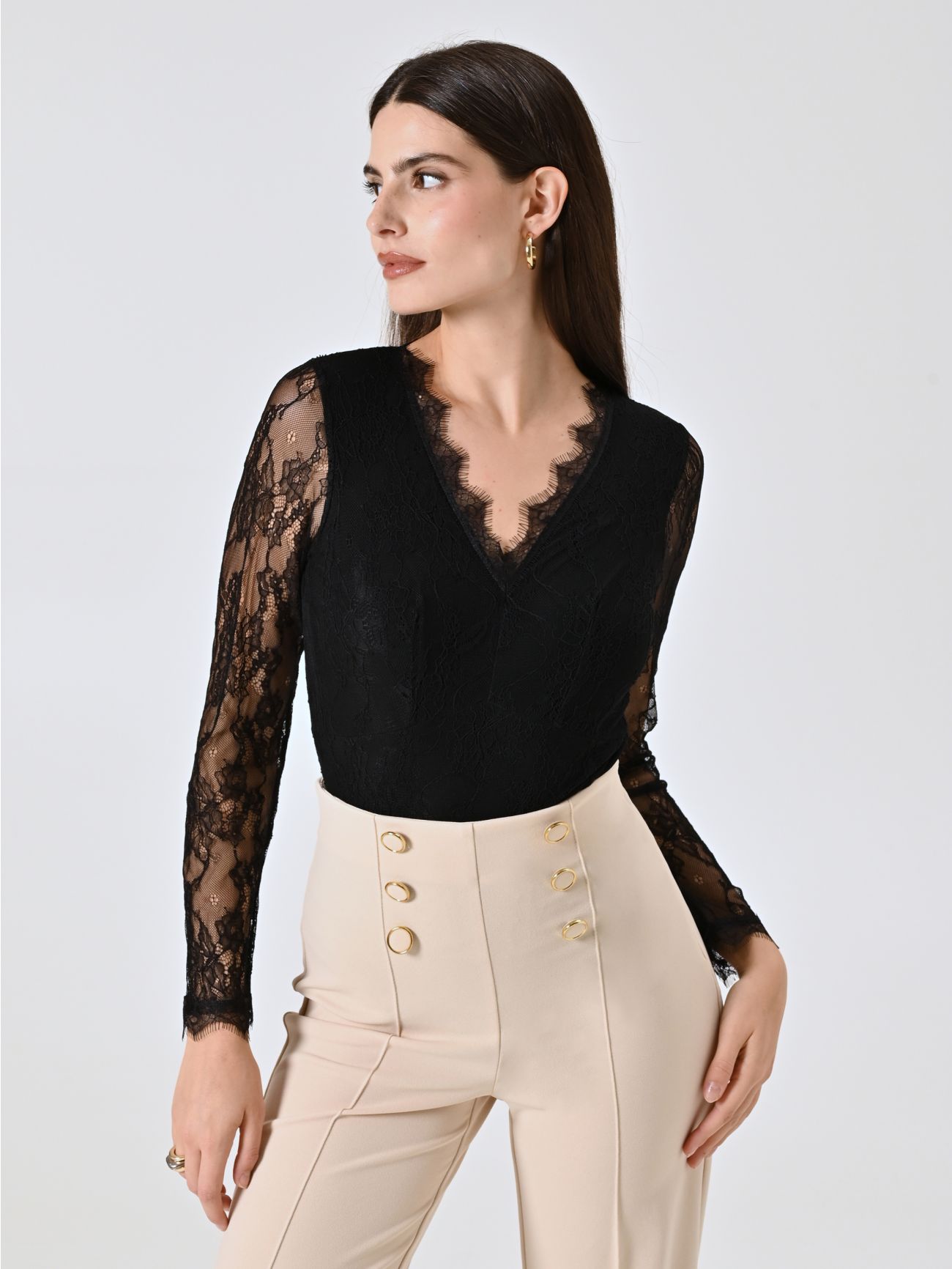 Black Lace Bodysuit in_i7
