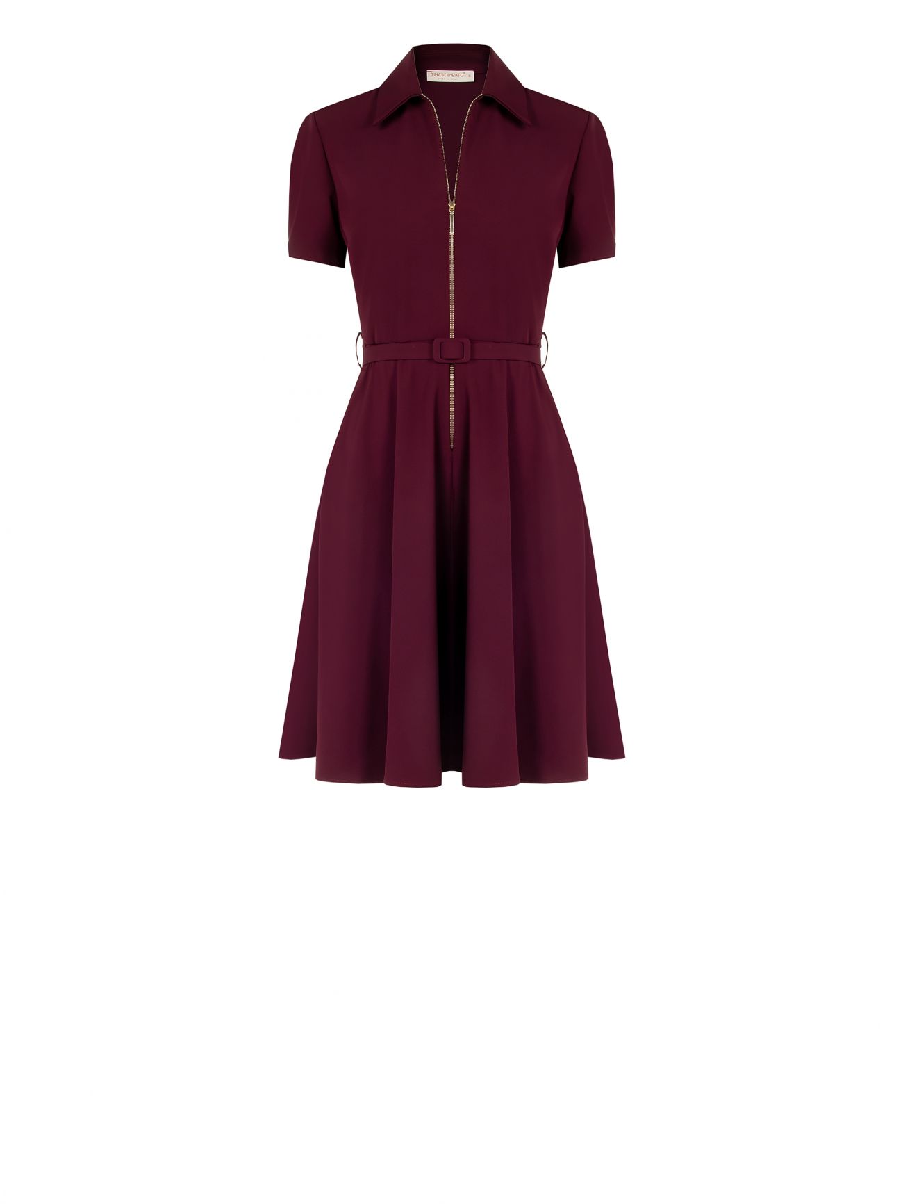 Kleid mit Reißverschluss und Kragen det_4