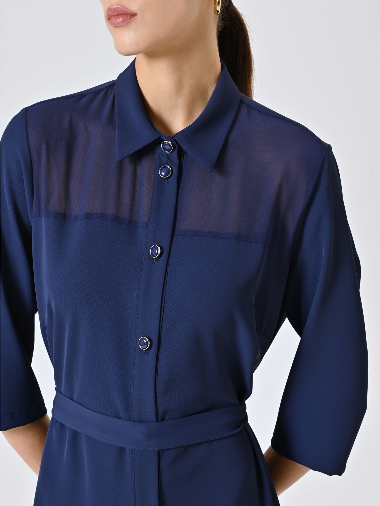 Chemisier in Cadi Blu Navy in_i5