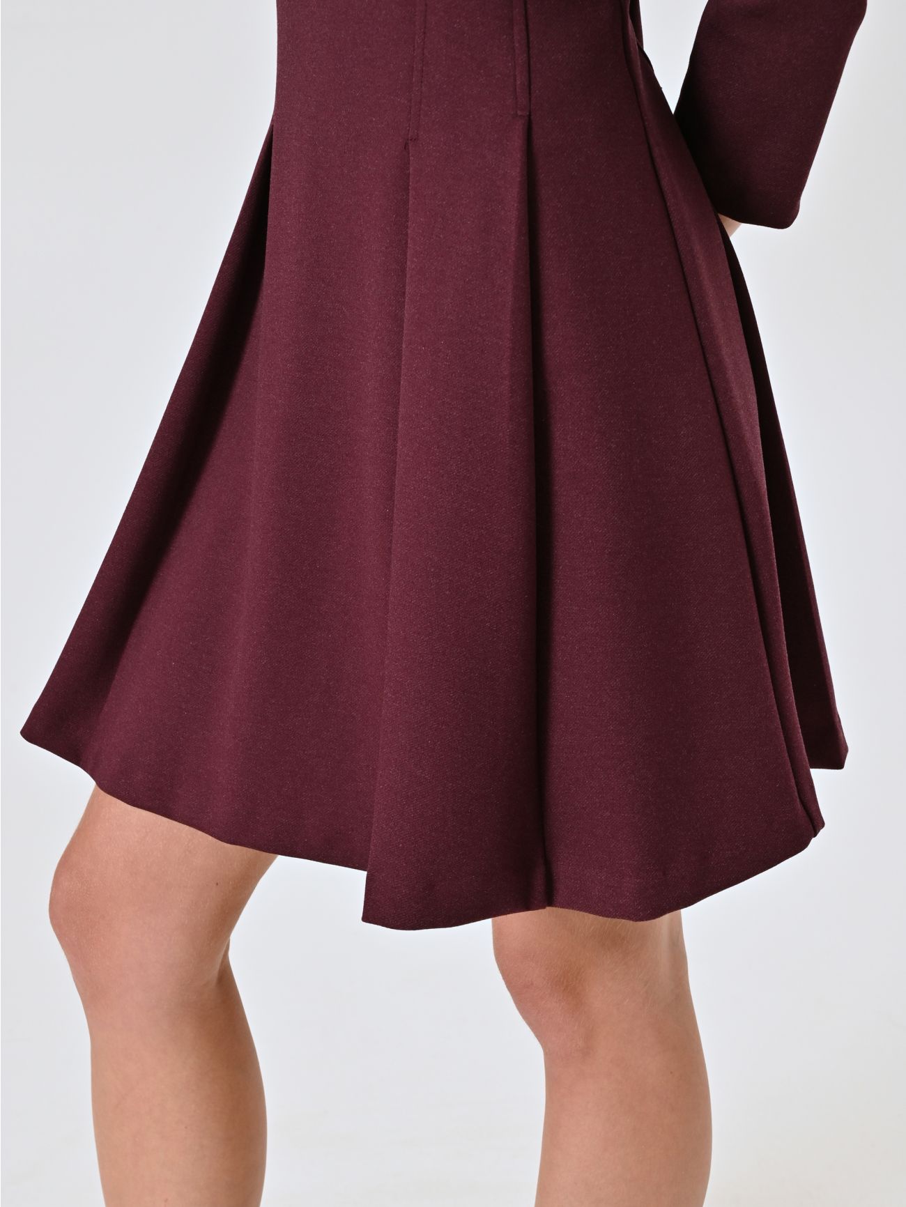 Kleid mit Tellerrock in Bordeaux in_i5