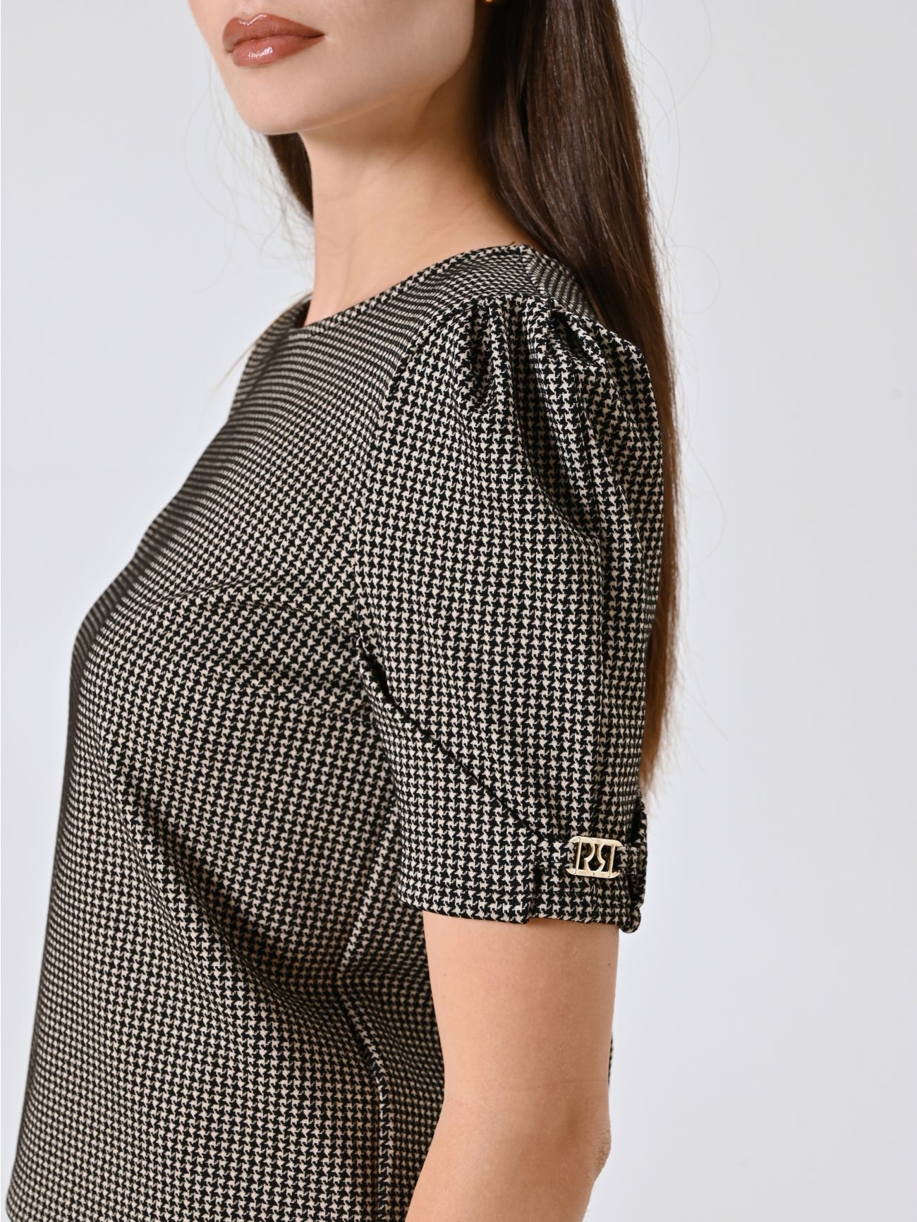 Blusa con estampado de pata de gallo in_i5