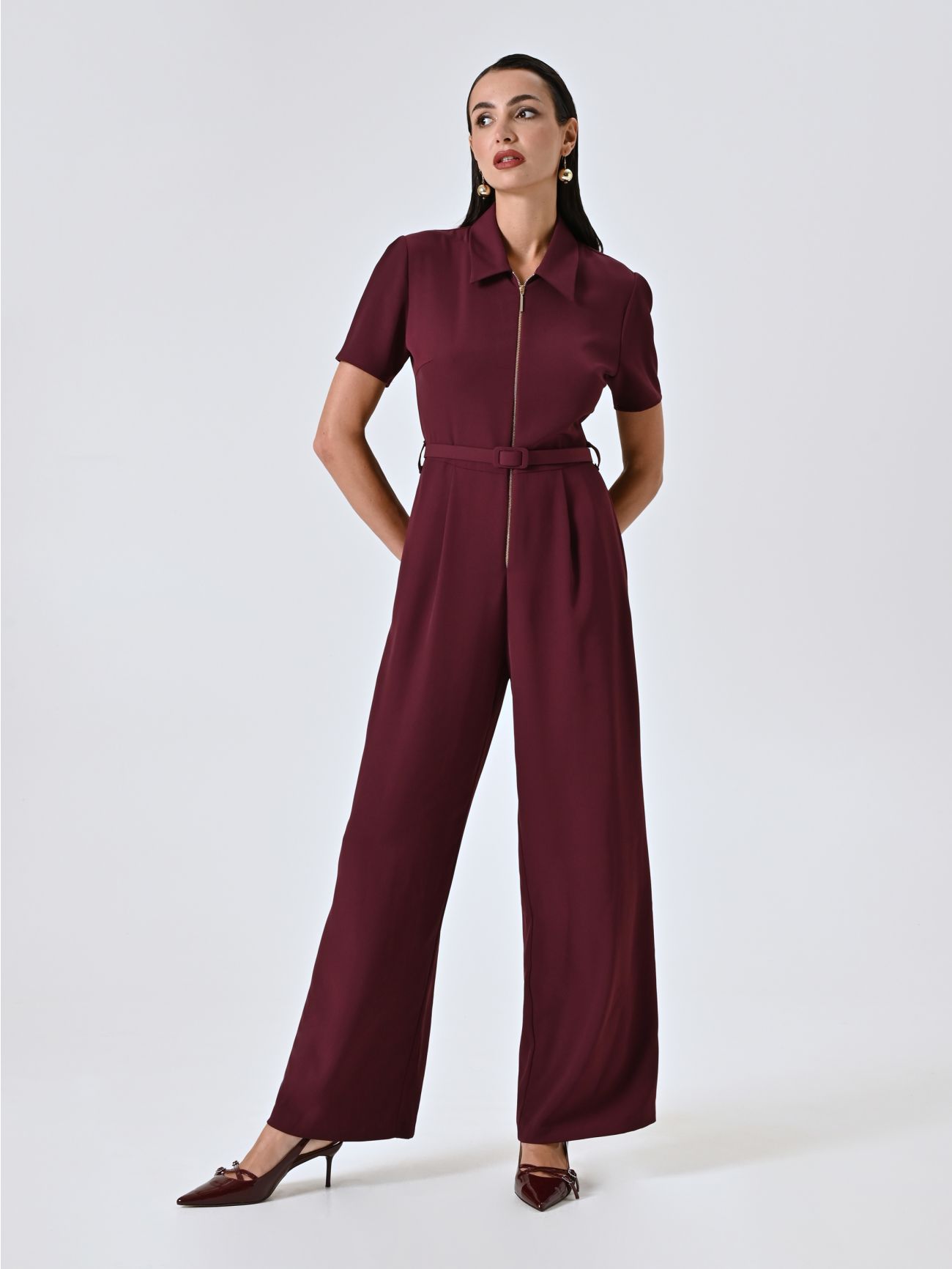 Tuta Bordeaux con Zip  in_i7