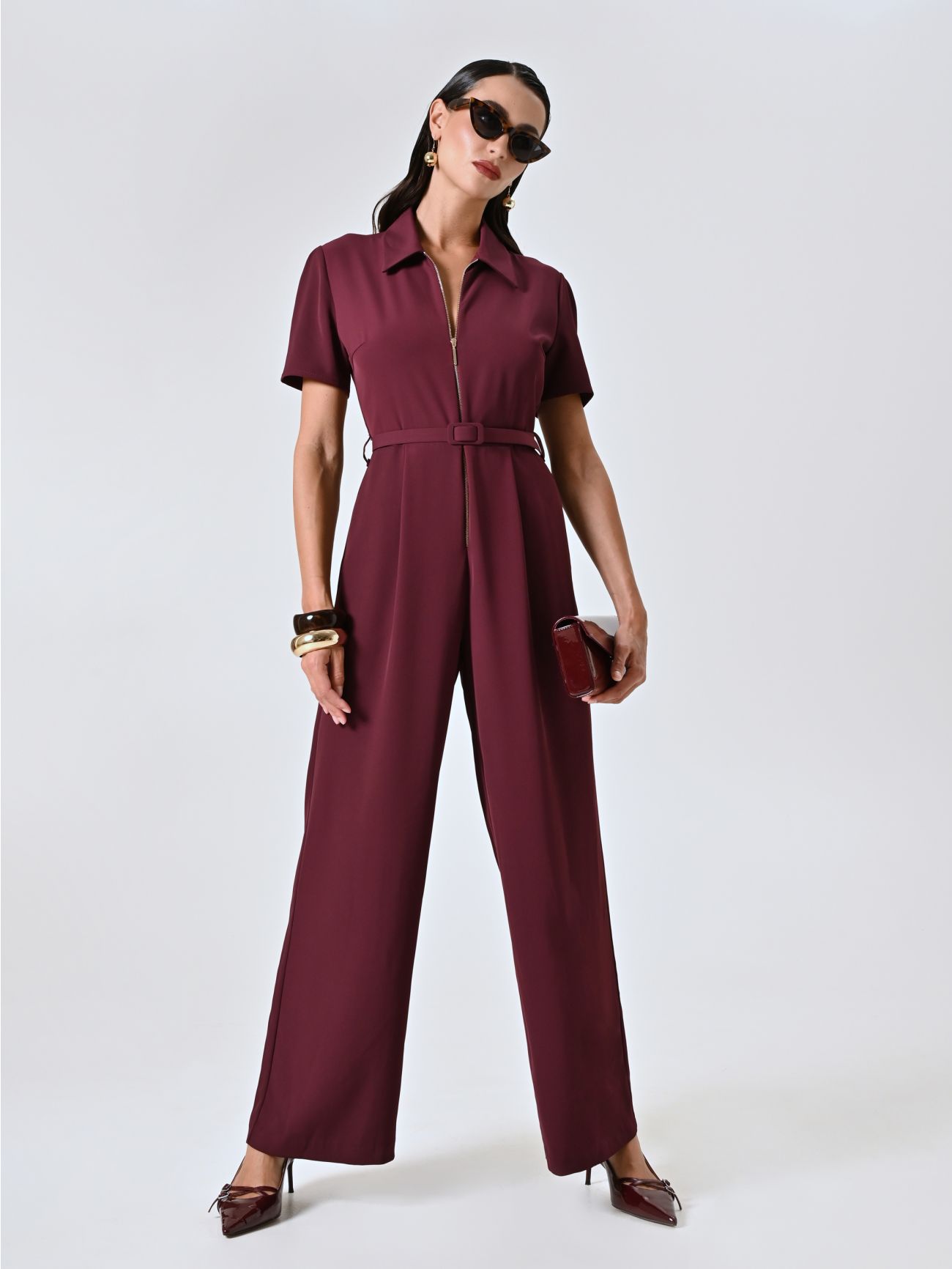 Tuta Bordeaux con Zip  sp_e1