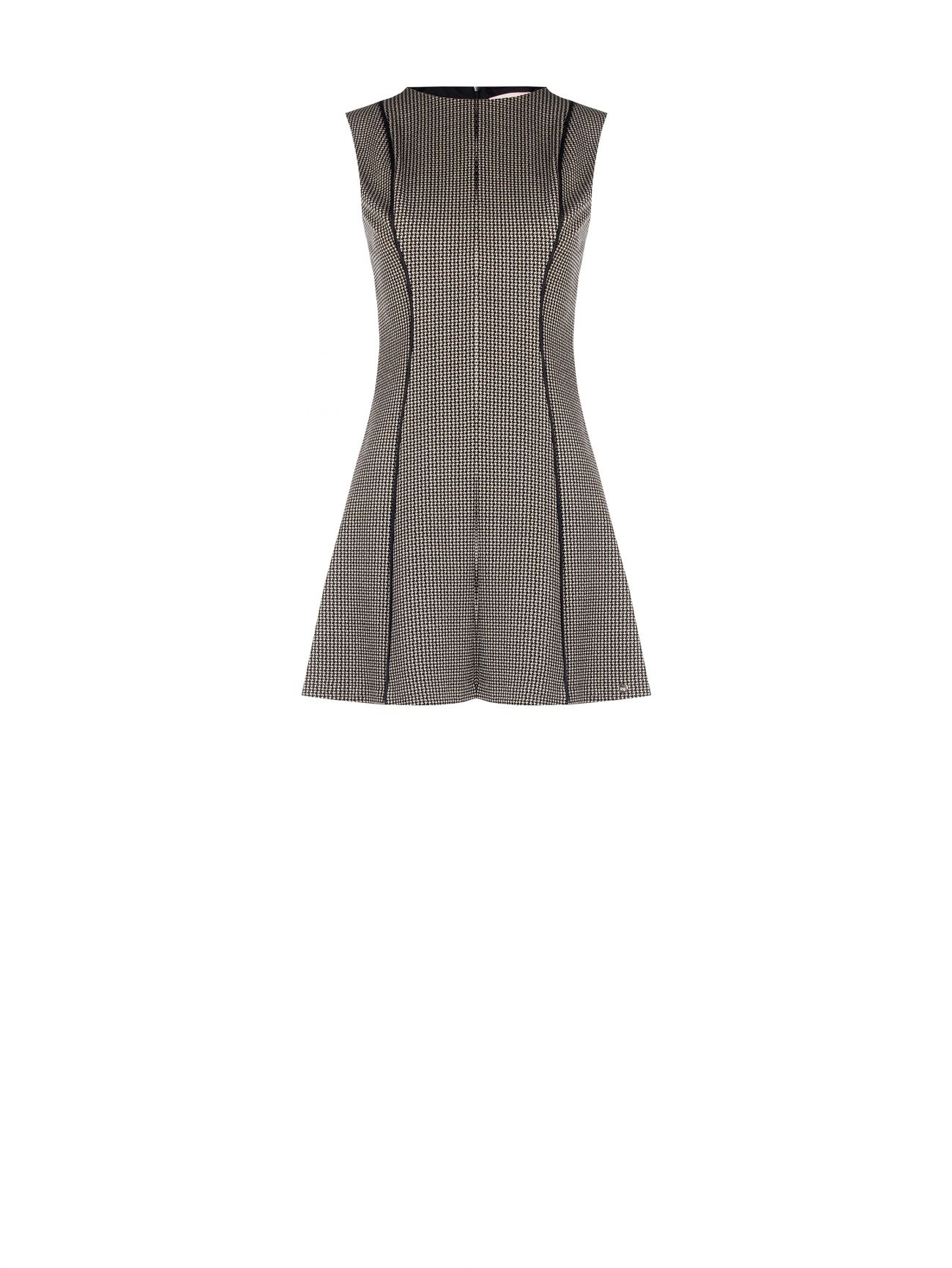 Robe fourreau pied-de-poule det_4