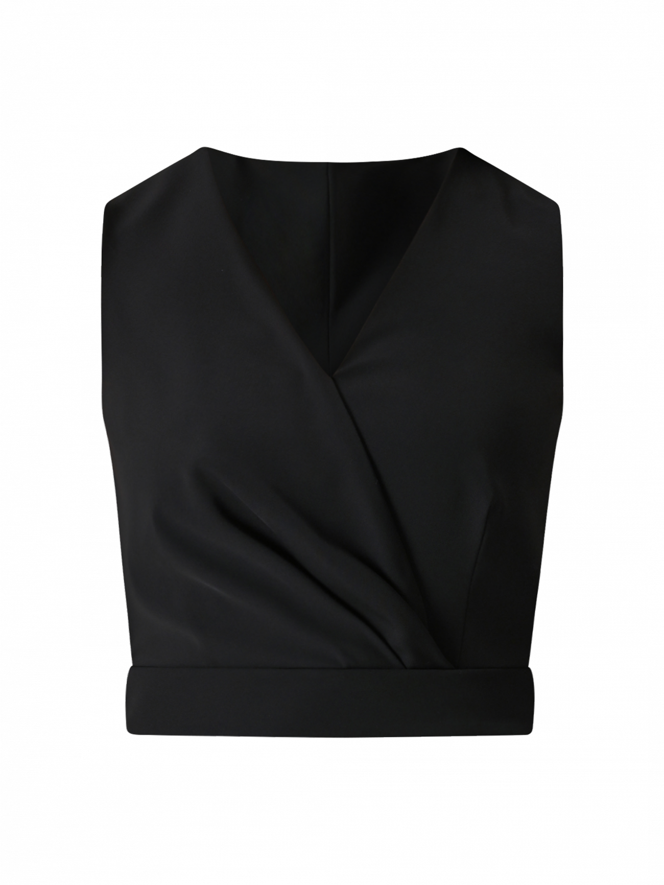 Top Nero in Tessuto Fluido det_4