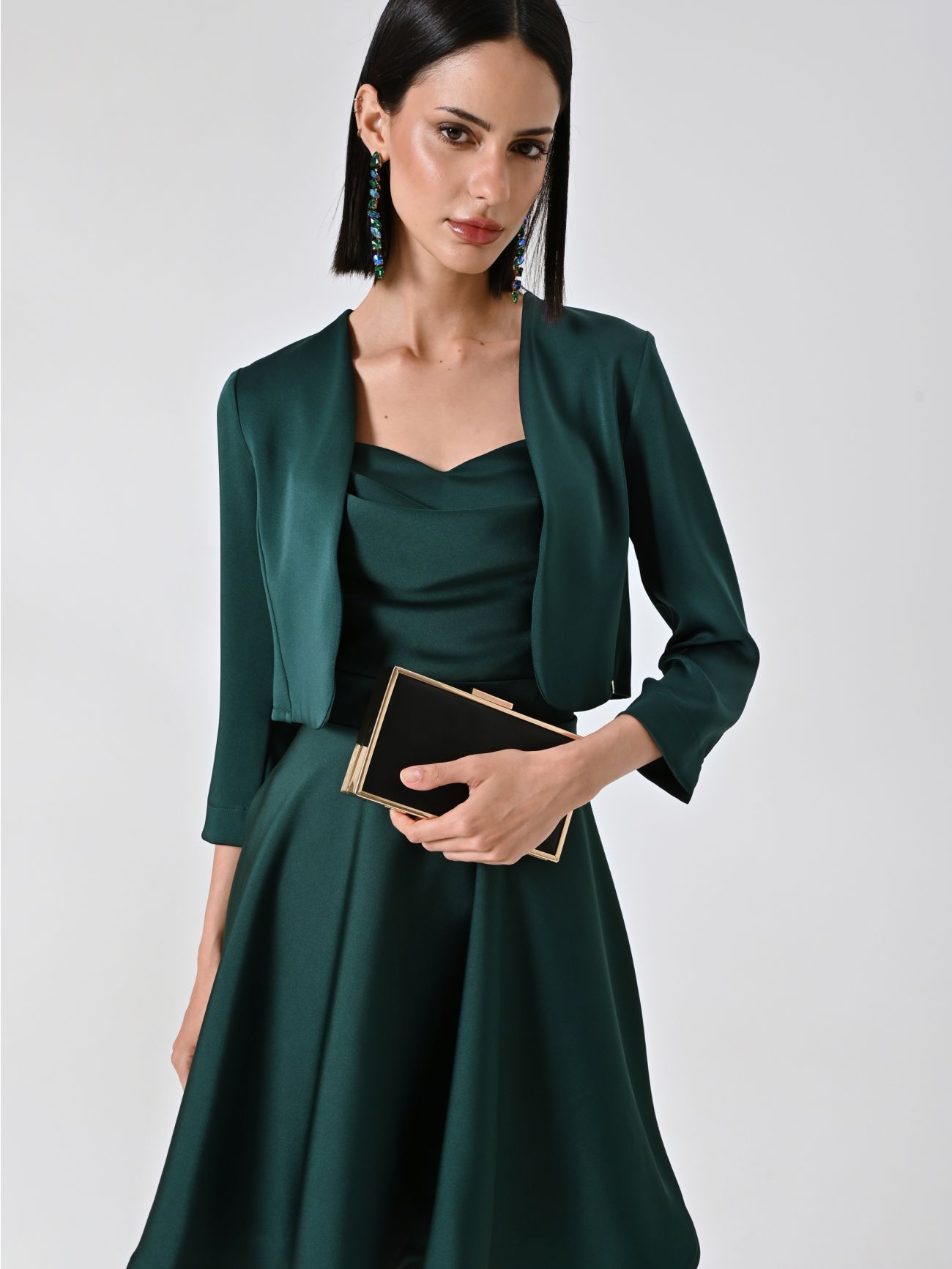 Bolero aus Satin in Grün sp_e1