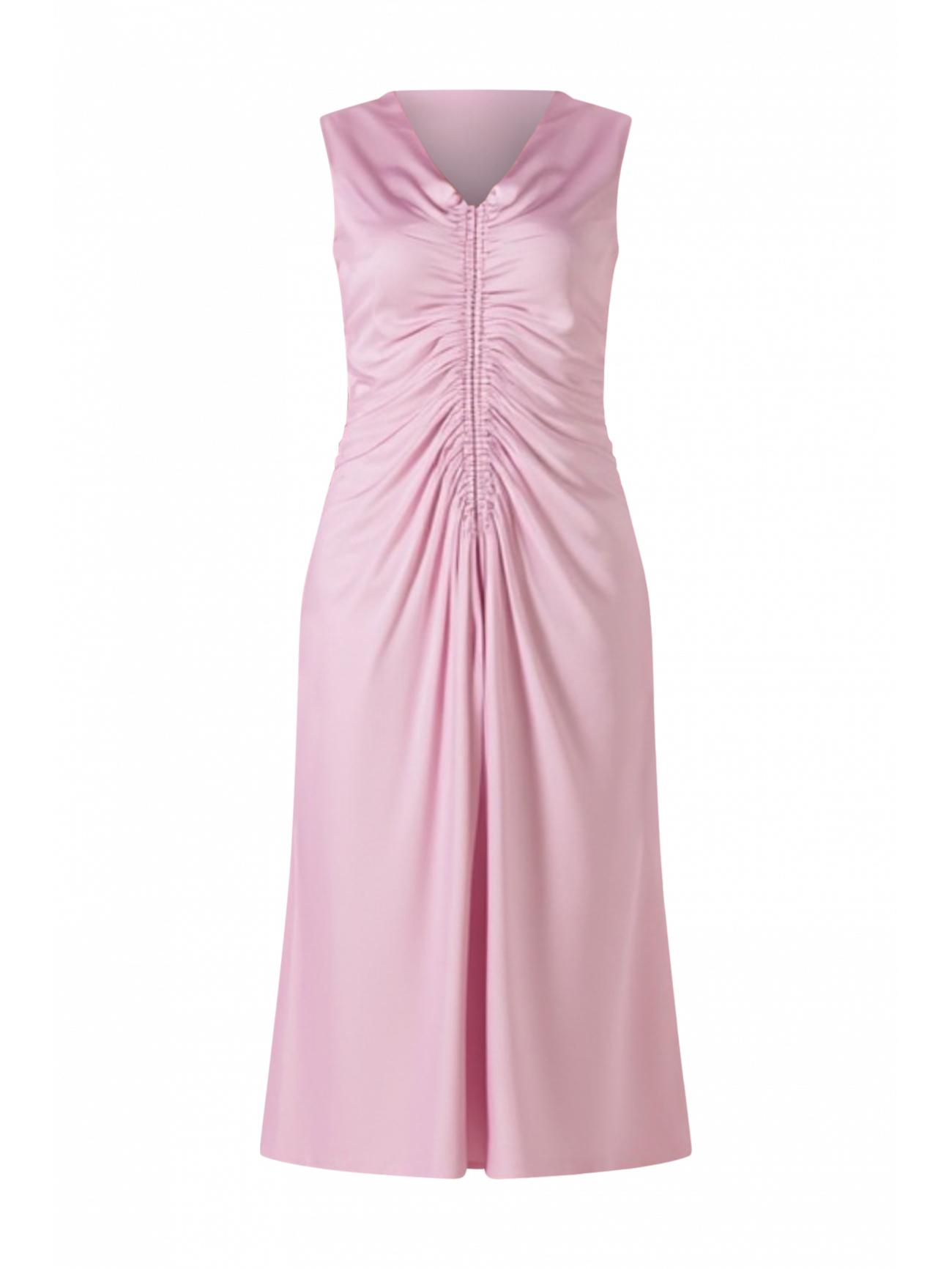 Abito Lungo Rosa Malva con Arriccio det_4