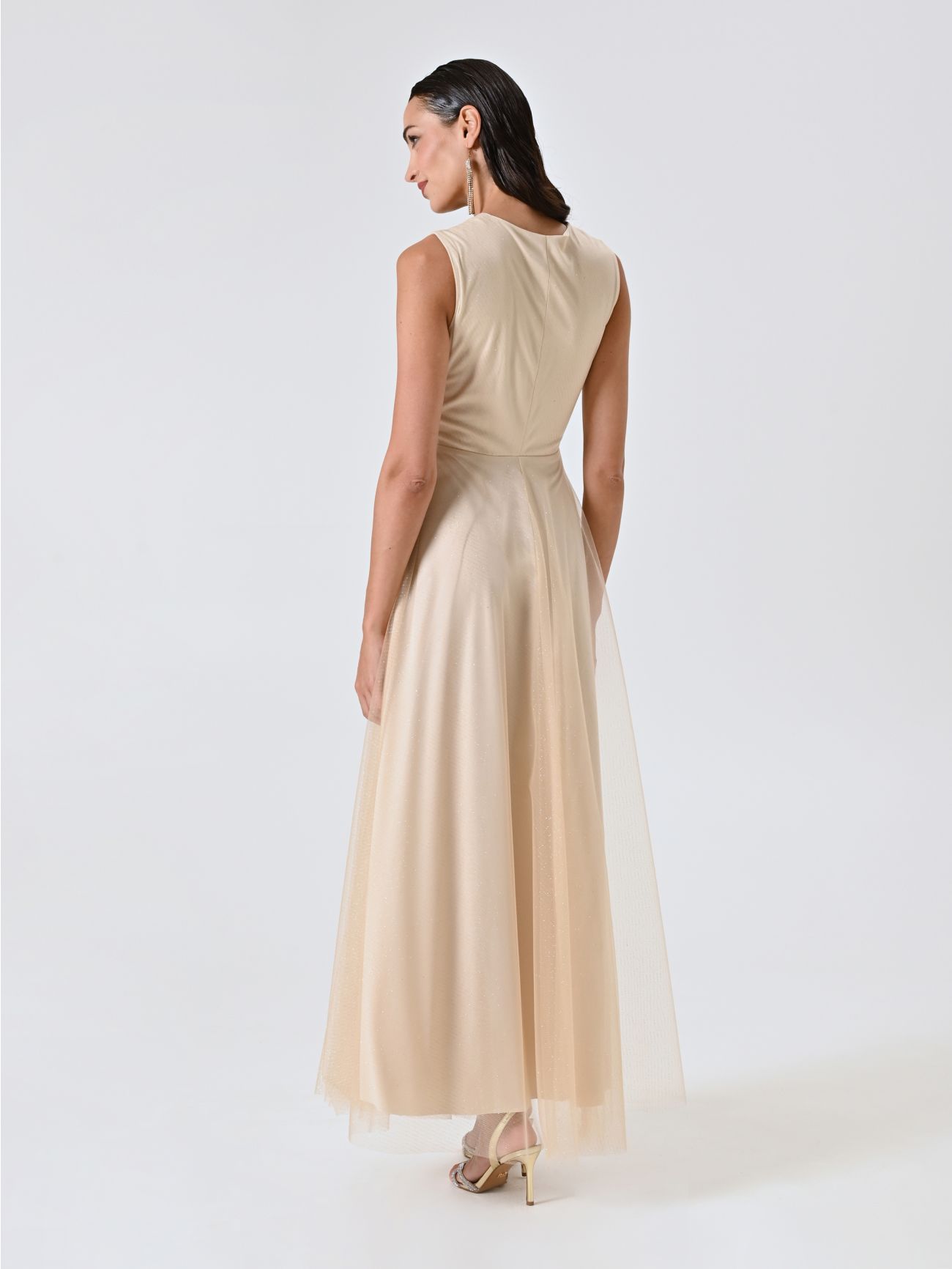 Langes Tüllkleid mit Glitzer det_3