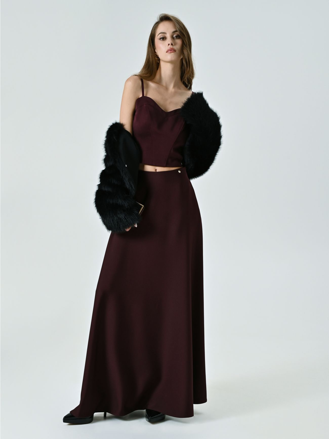 Long Burgundy Skirt  Rinascimento