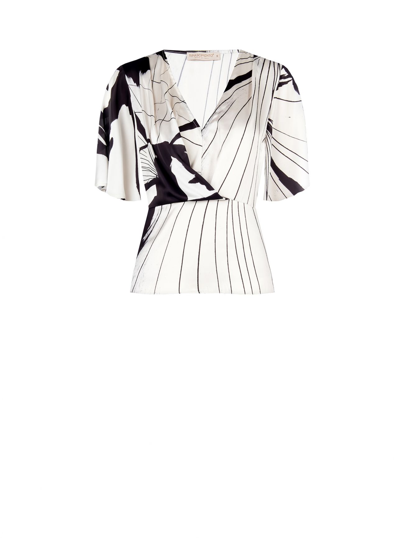 Blouse imprimé noir et blanc det_4