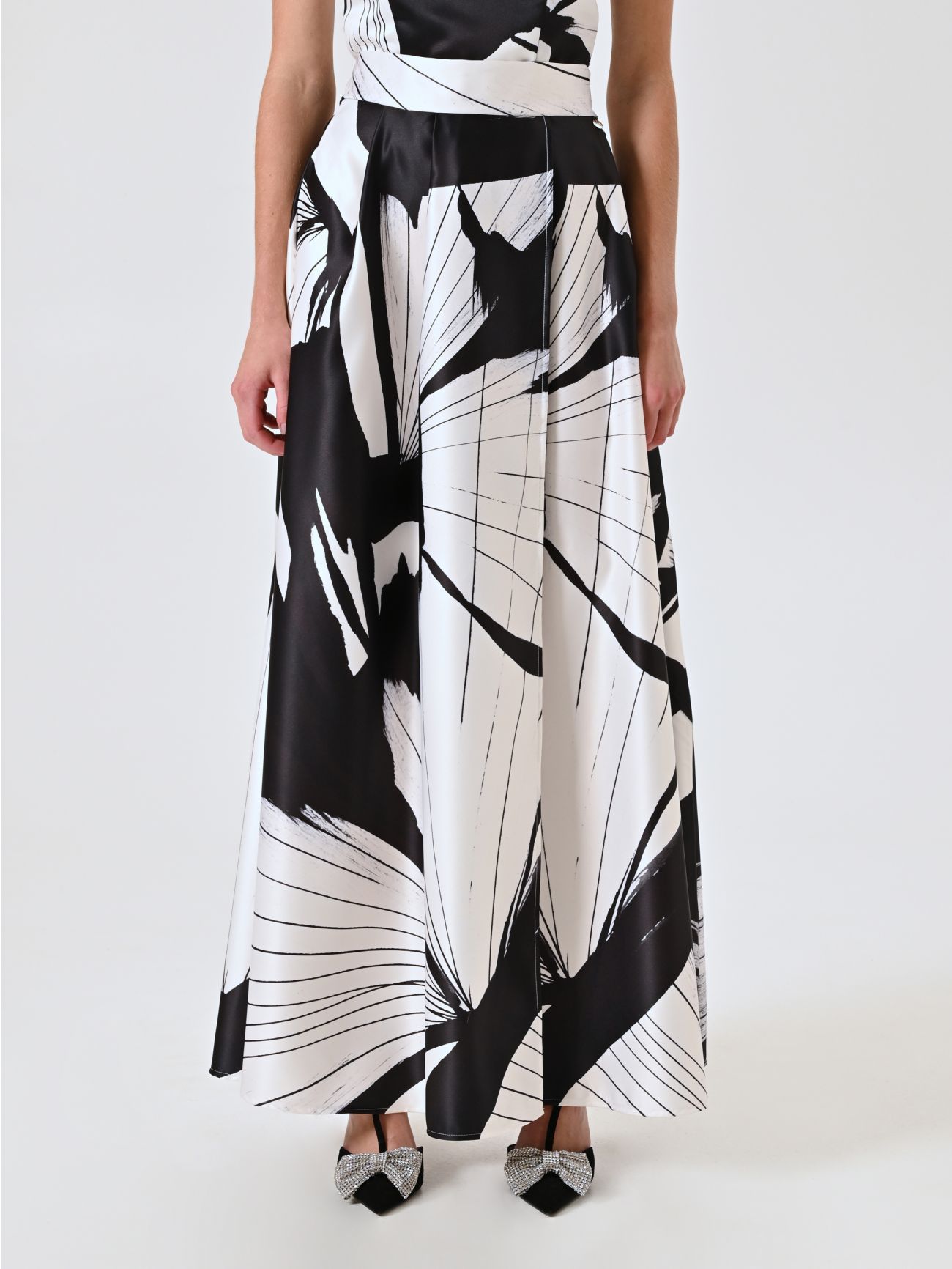 Maxi Gonna stampa Black & White det_2