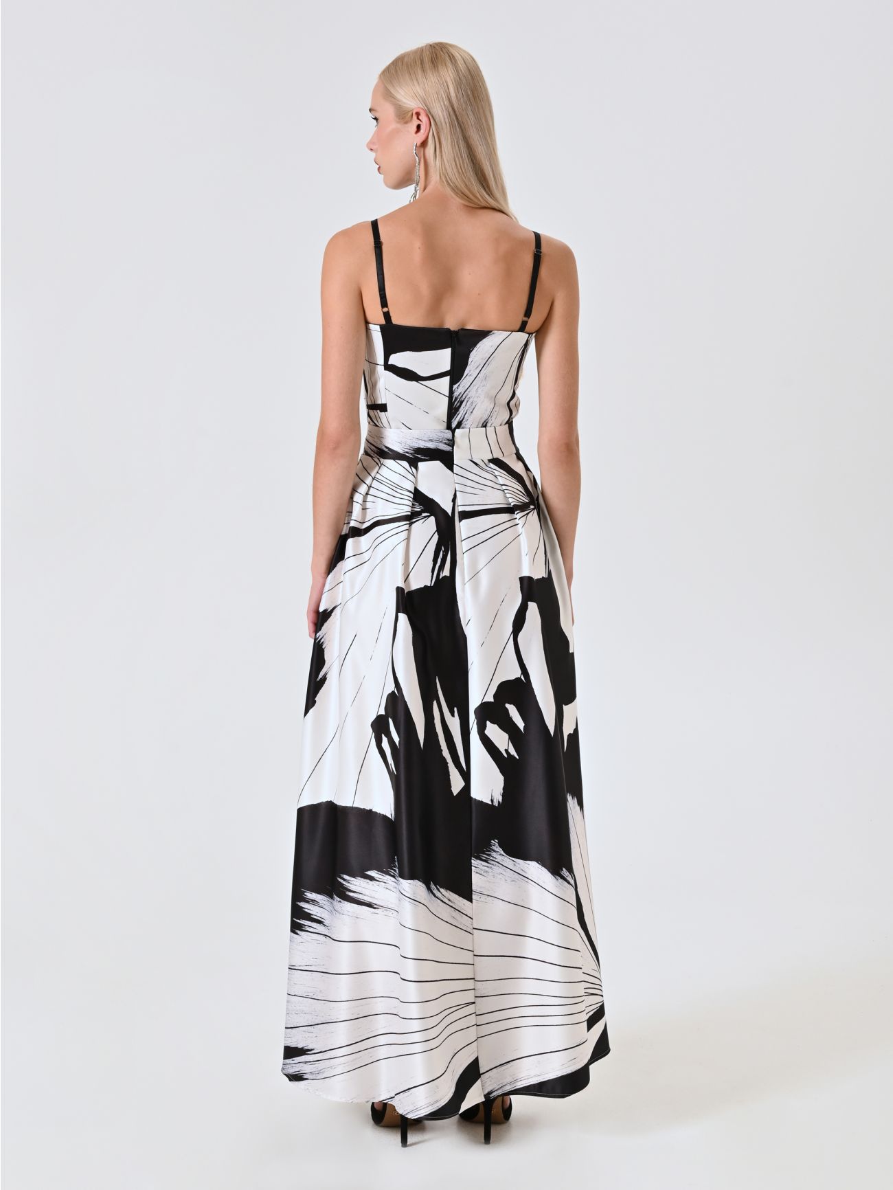 Maxi Gonna stampa Black & White det_3