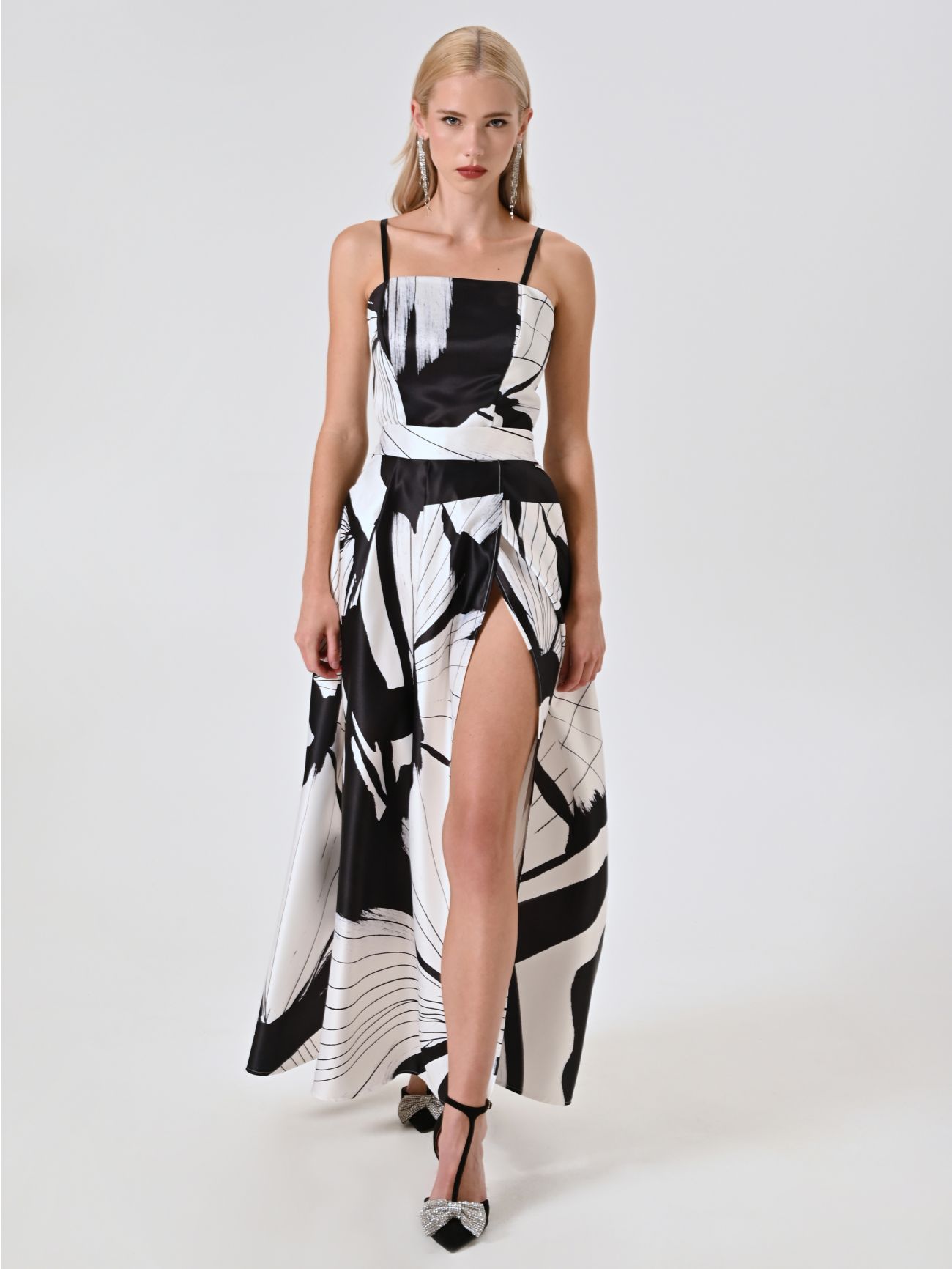 Maxi Gonna stampa Black & White in_i7