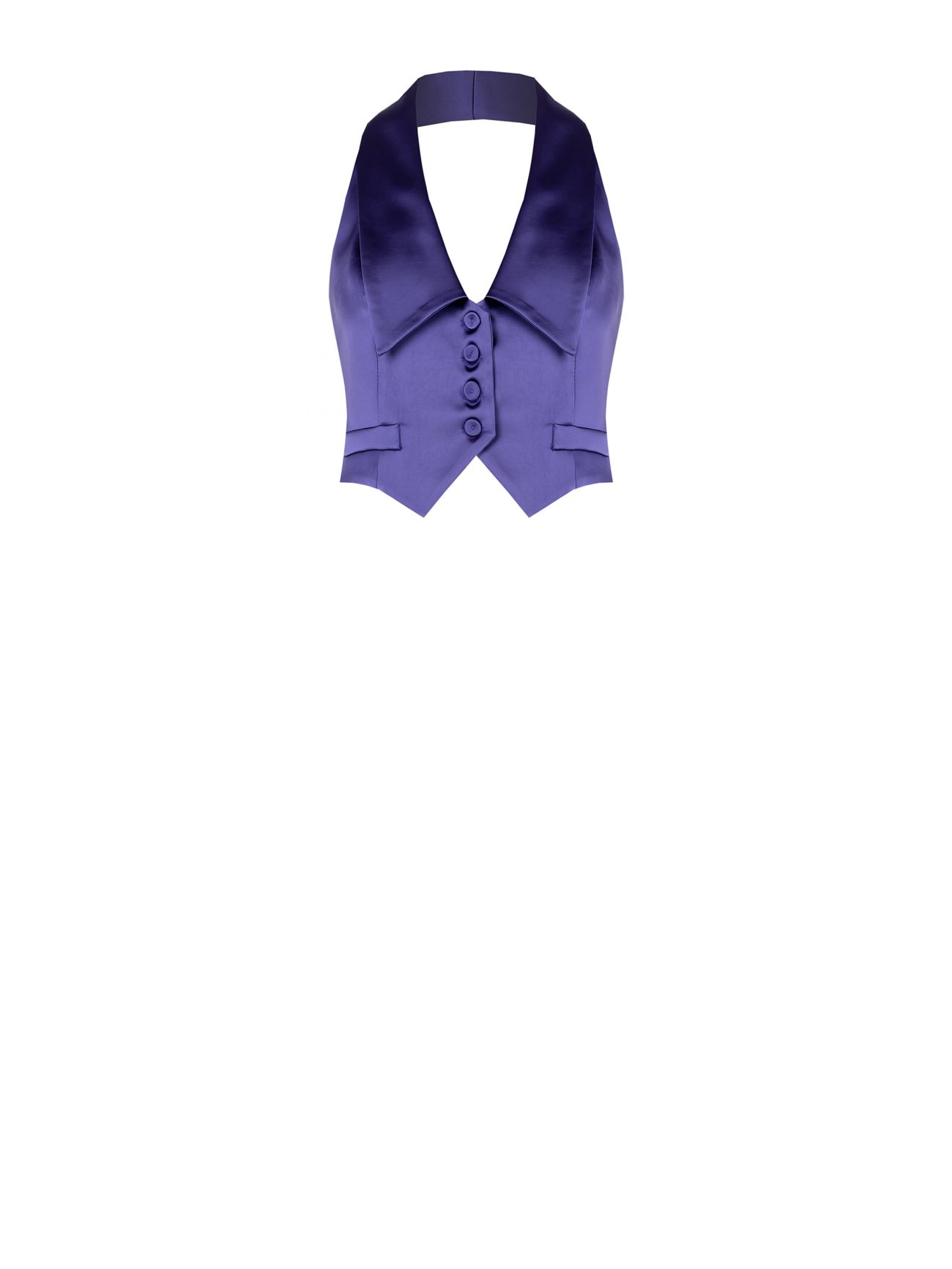 Gilet in Raso Viola det_4