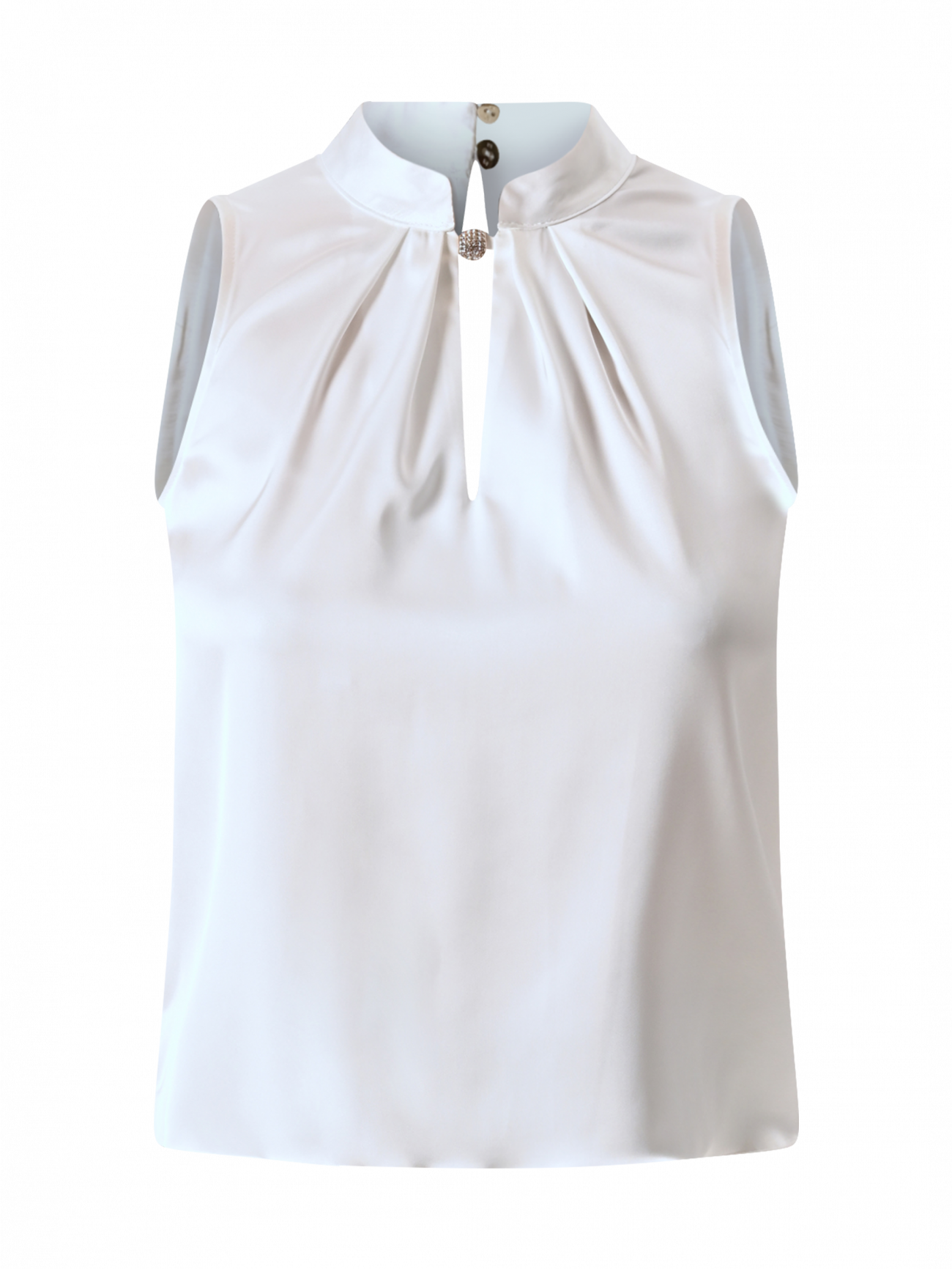 Blouse blanche avec col mandarin det_4