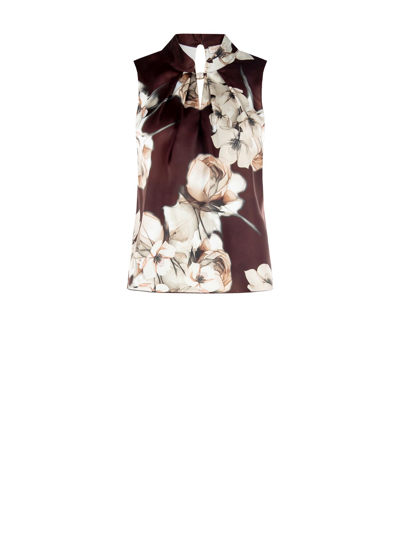 Top in Braun mit Blumenmuster det_4