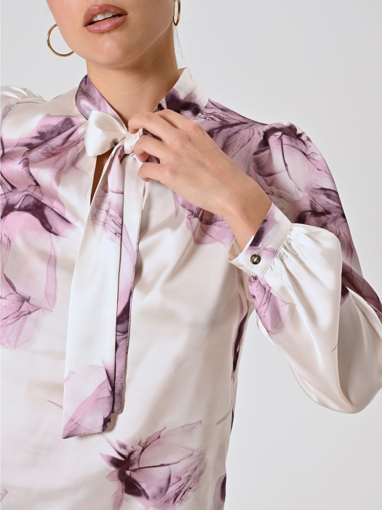 Blusa stampa Floreale Rosa Malva in_i5