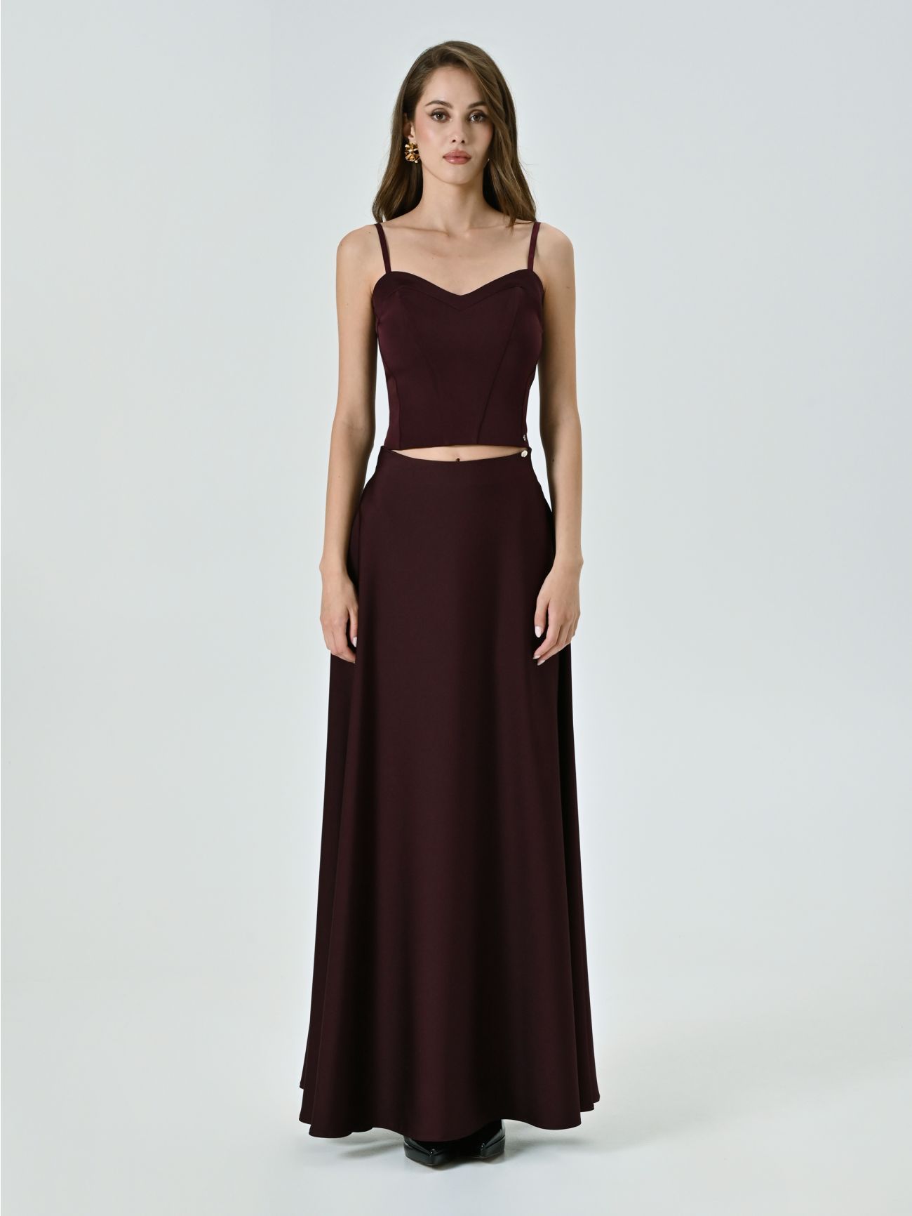 Bustier-Top in Bordeaux det_1