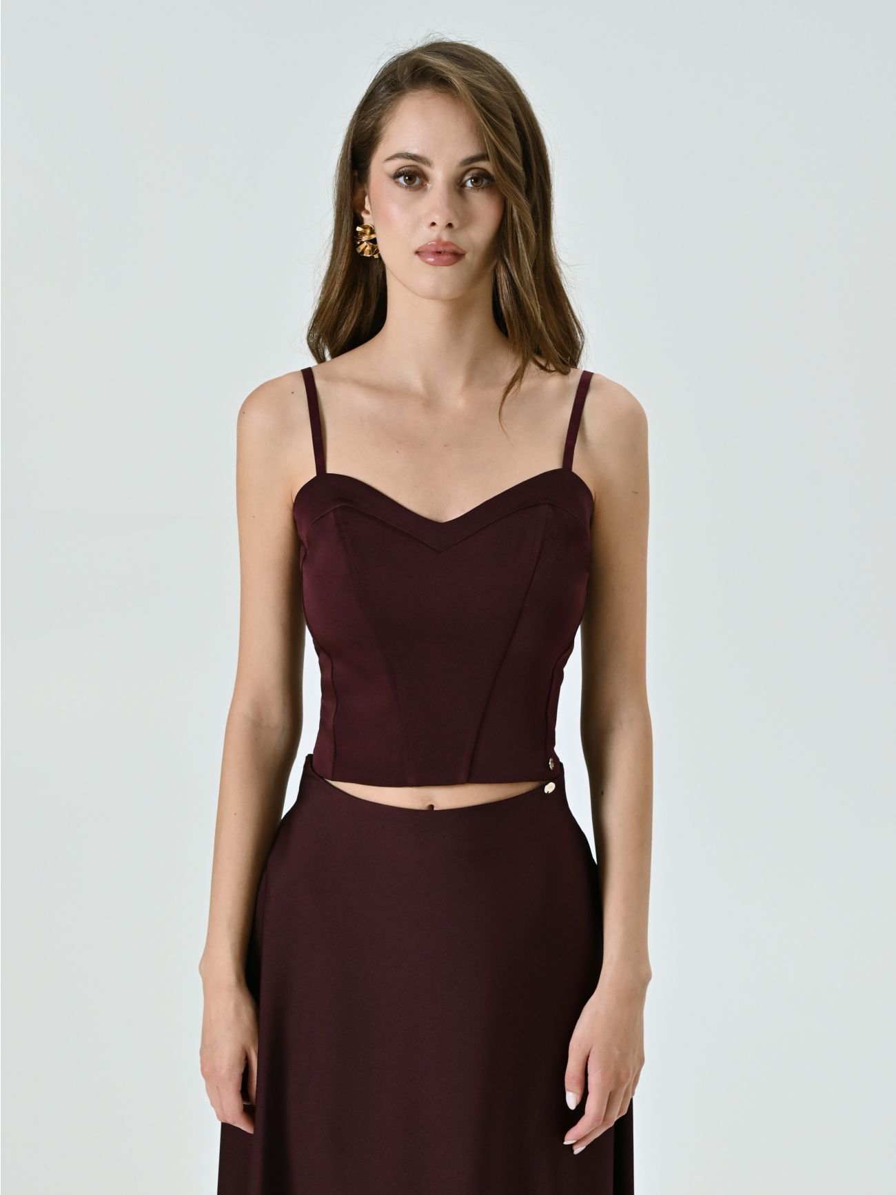 Bustier-Top in Bordeaux det_2