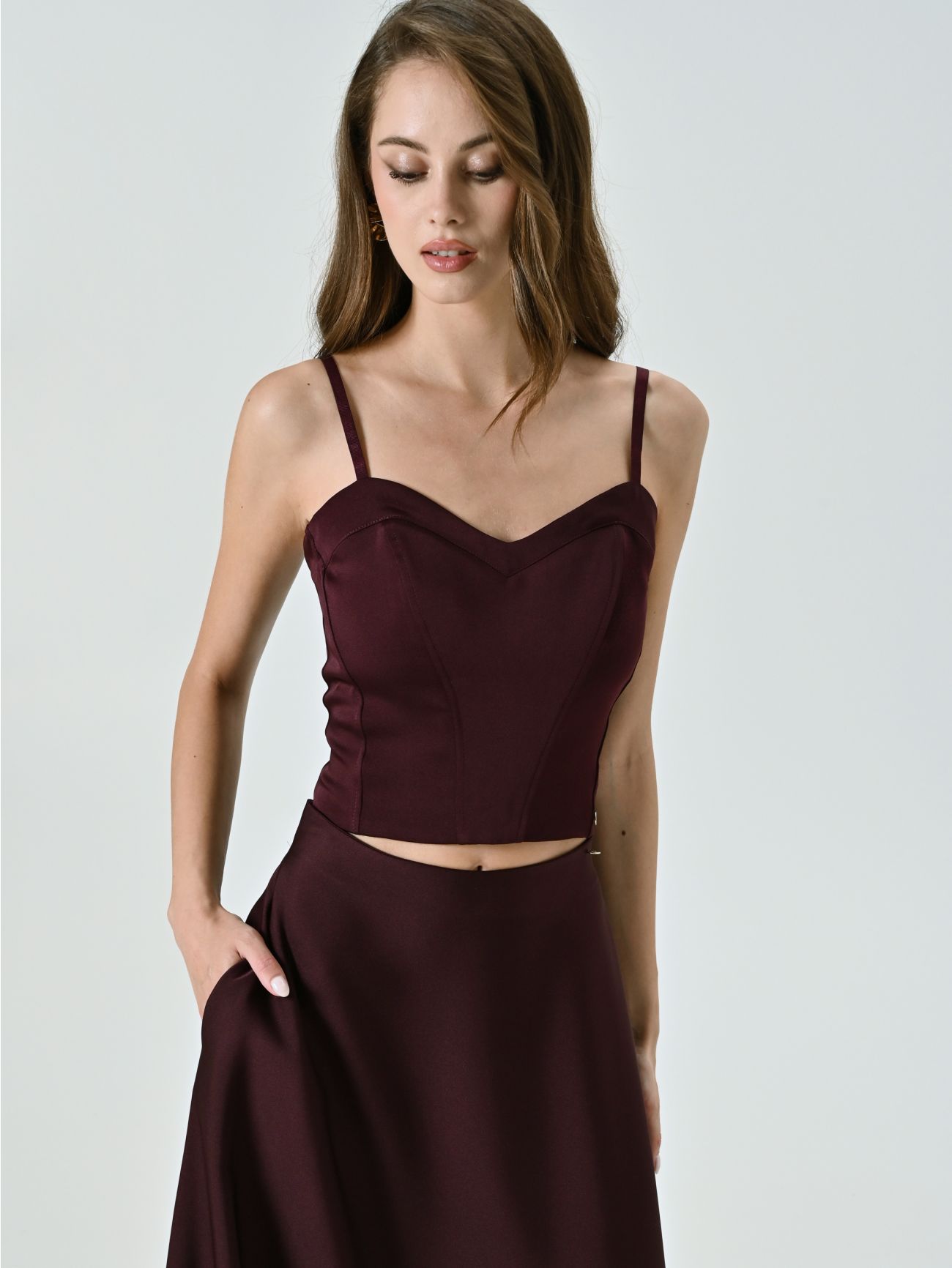 Bustier-Top in Bordeaux in_i7