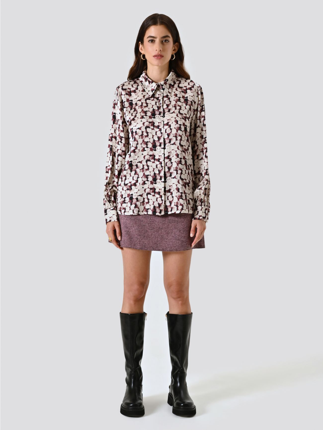 Camicia stampa Pois det_1