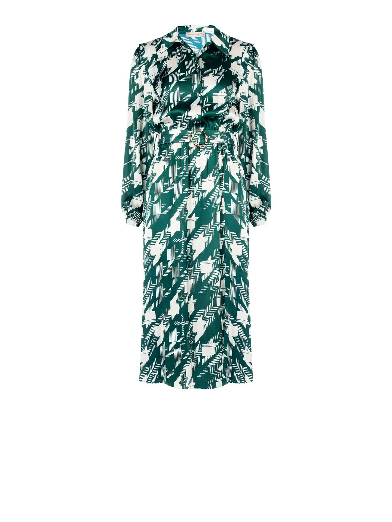 Hemdblusenkleid mit abstraktem Muster det_4