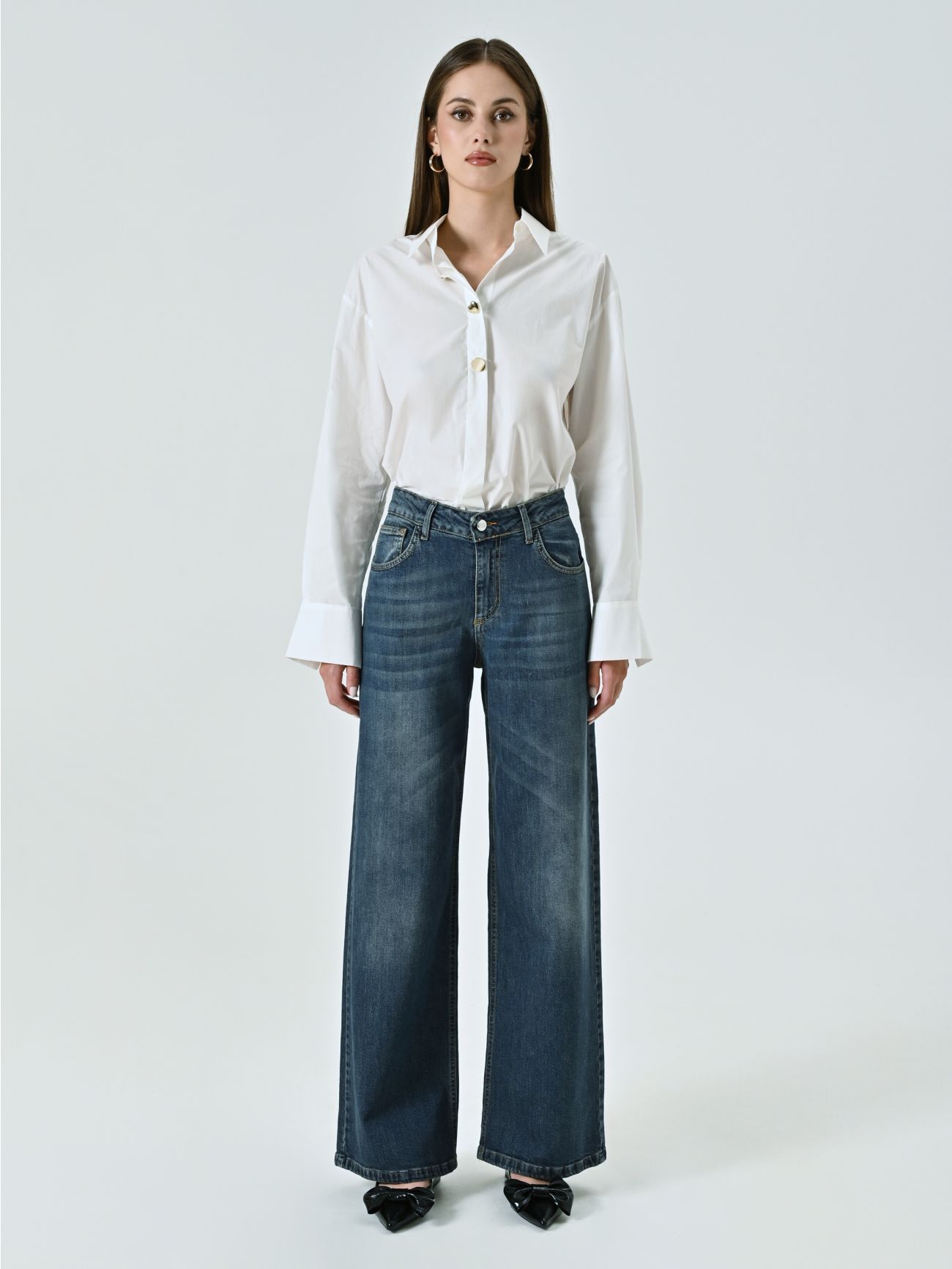 Jeans mit weitem Bein det_1