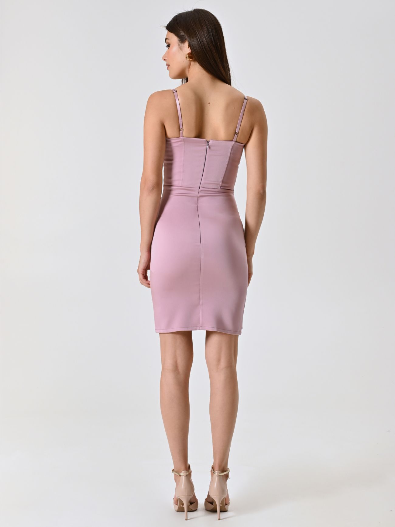 Tubino Rosa Malva in Raso det_3
