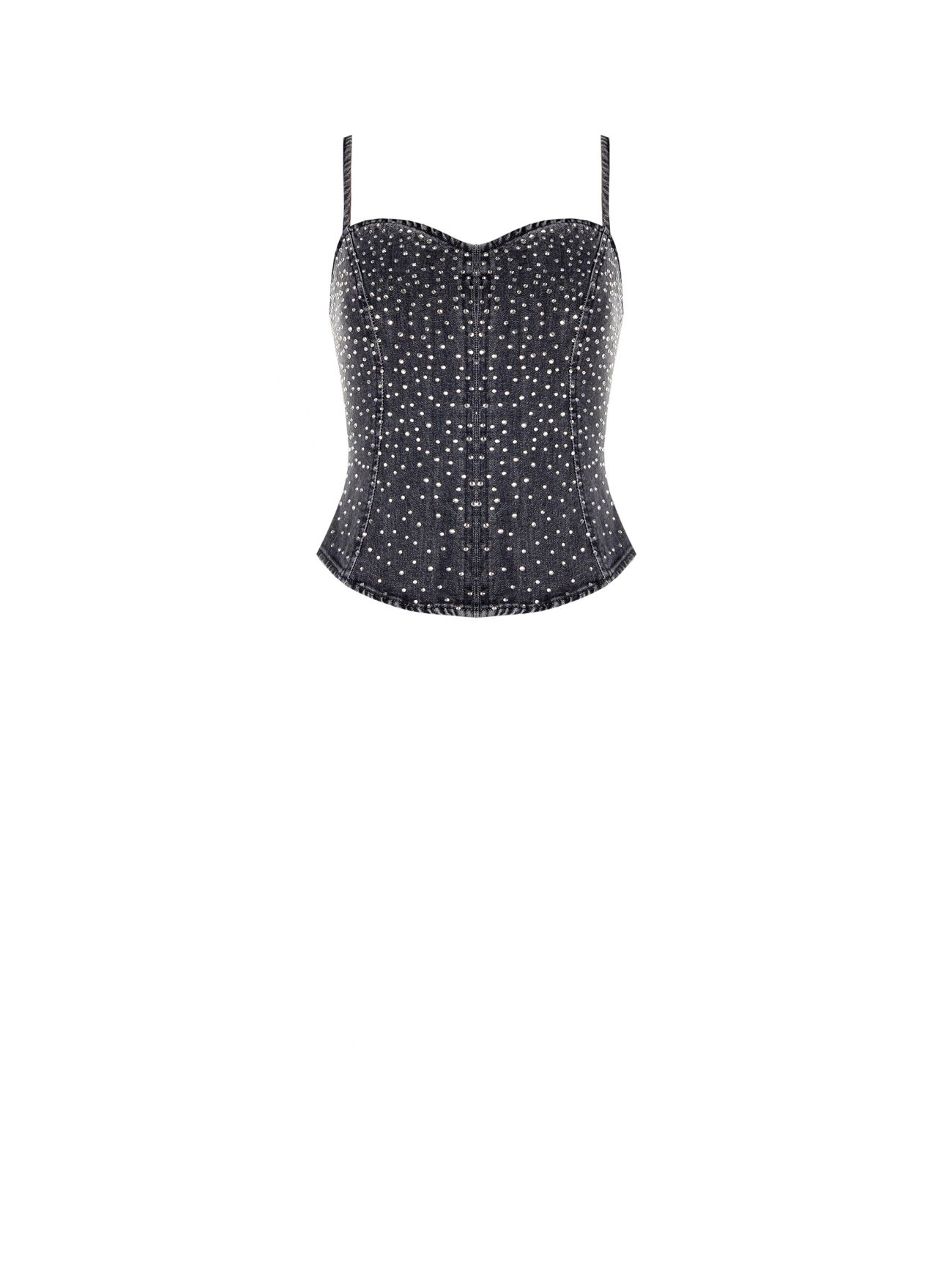 Top Grigio con Strass det_4