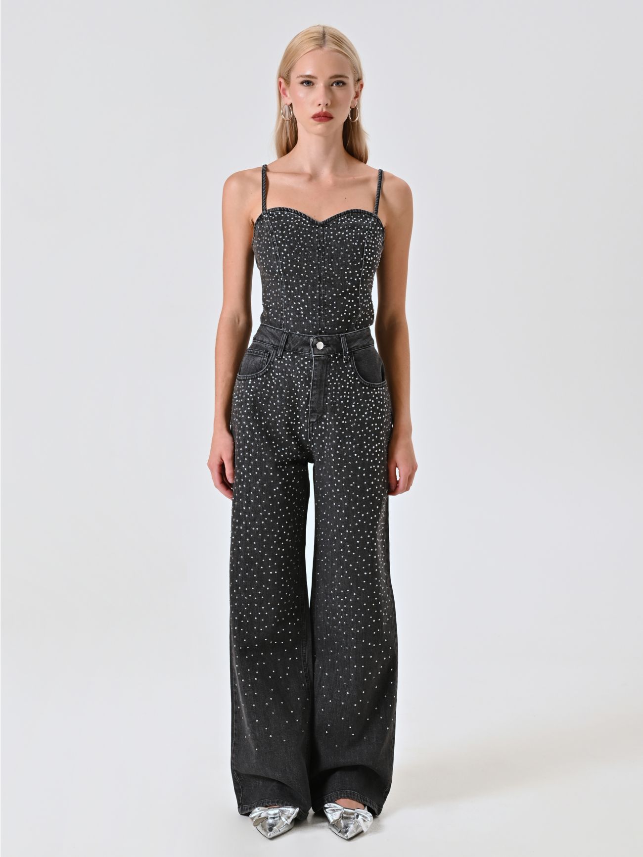 Grey Rhinestone Jeans det_1