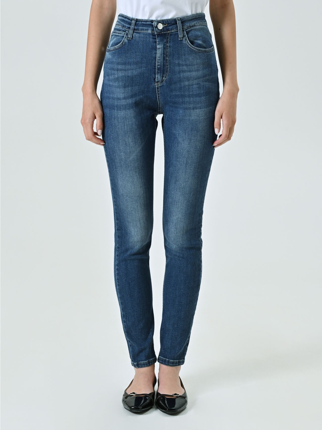Skinny-Jeans mit hoher Taille det_2
