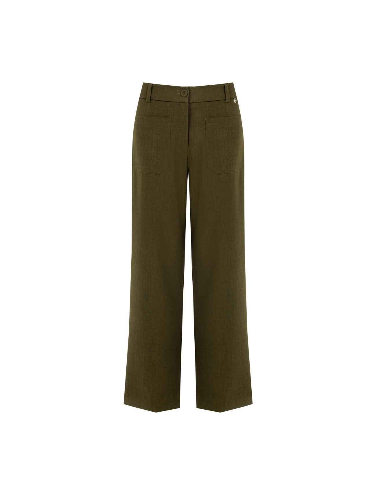 Pantalon vert en polyviscose det_4