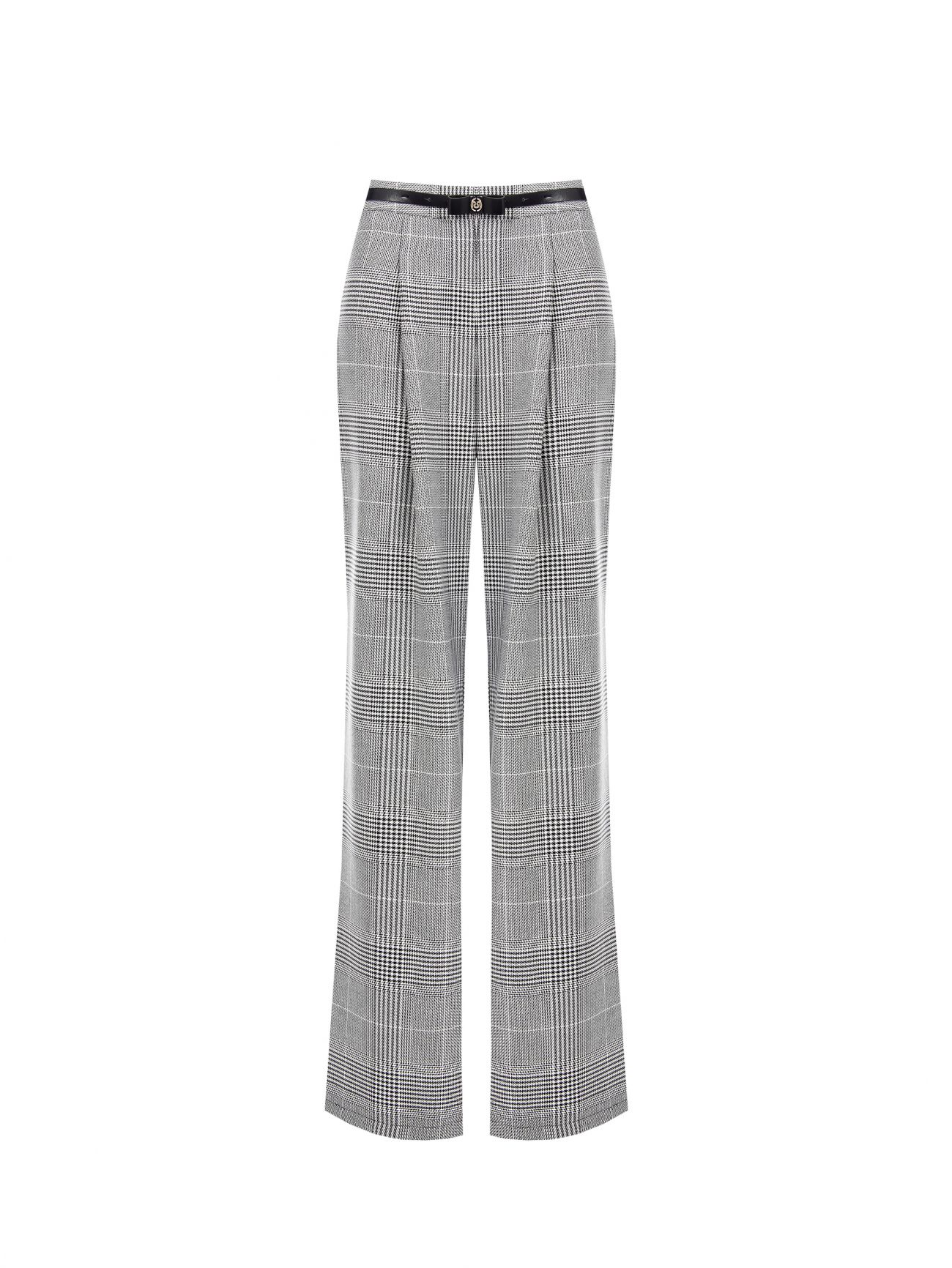 Pantalon large à carreaux pied-de-poule det_4