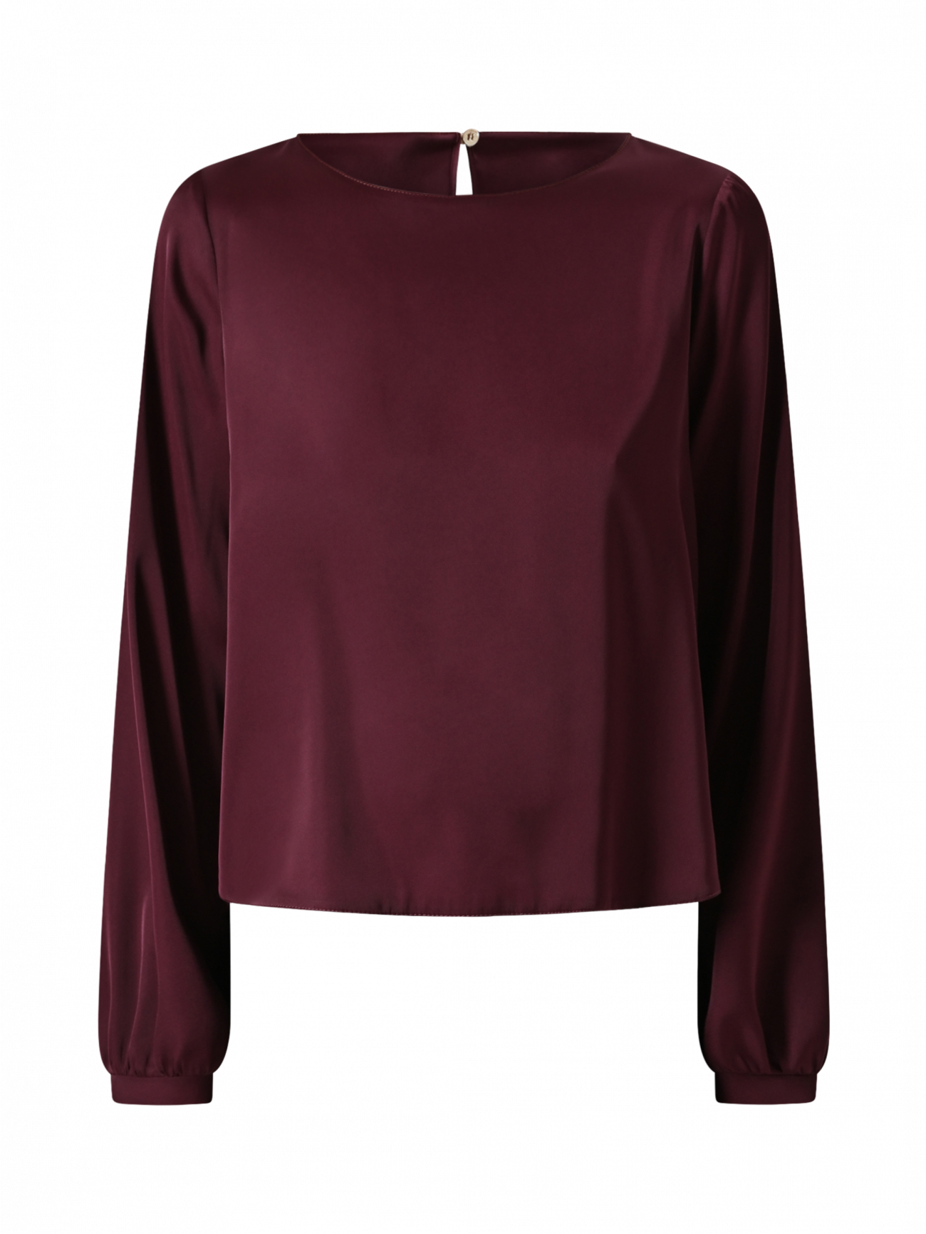 Blusa in Raso Bordeaux det_4