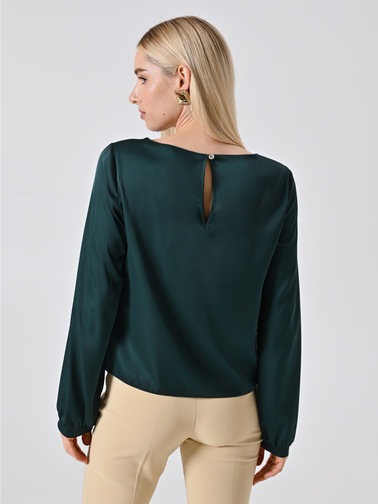 Blusa in Raso Verde det_3