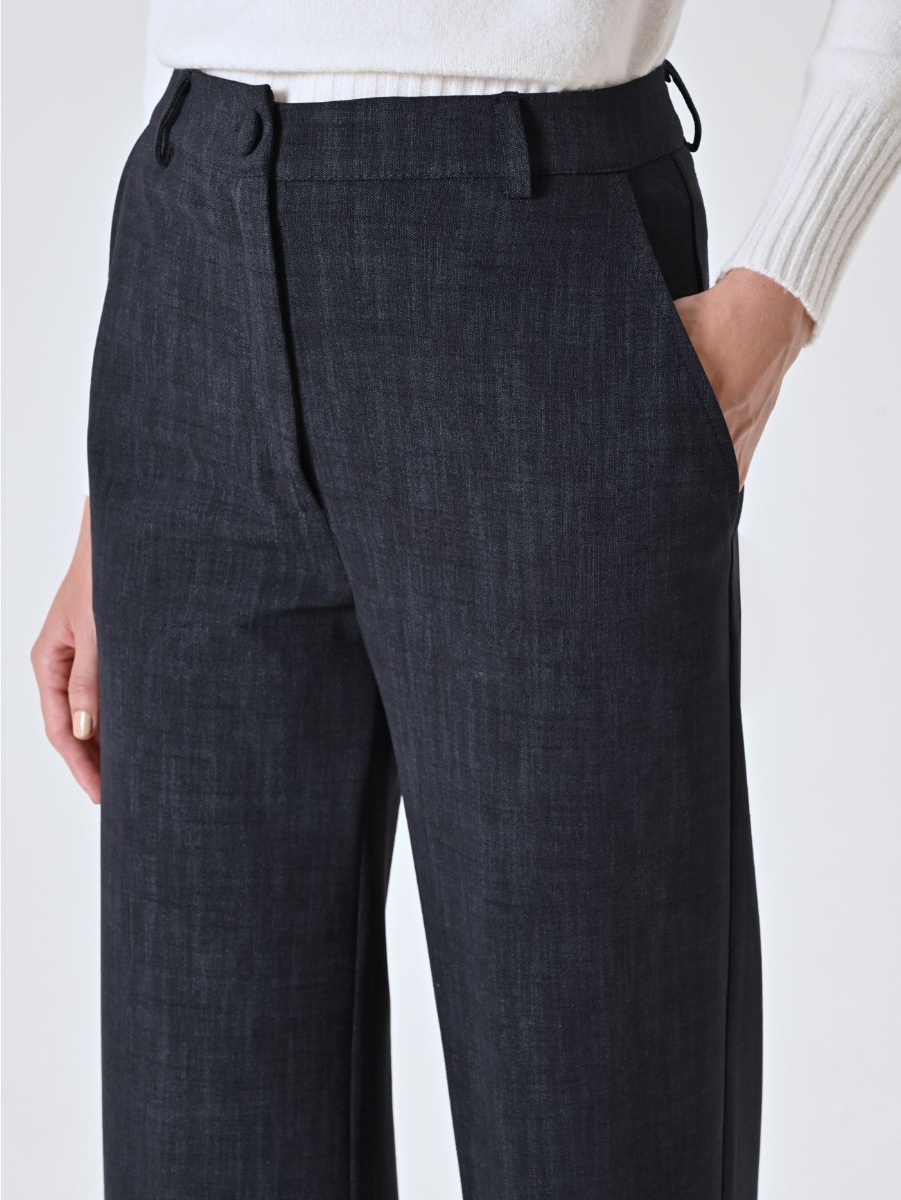 Pantaloni Blu in Punto Milano Fiammato in_i5