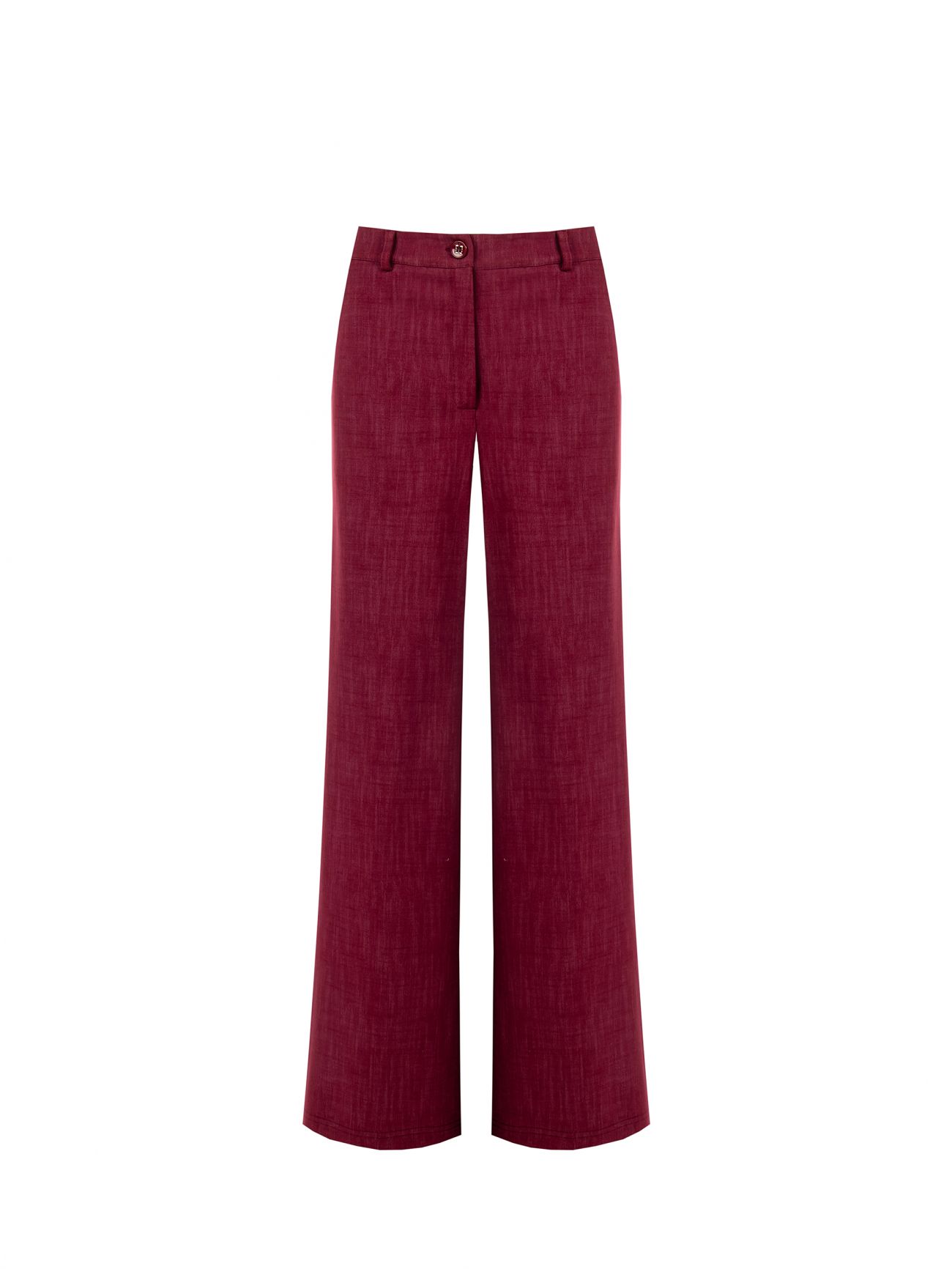Pantaloni Bordeaux in Punto Milano Fiammato det_4