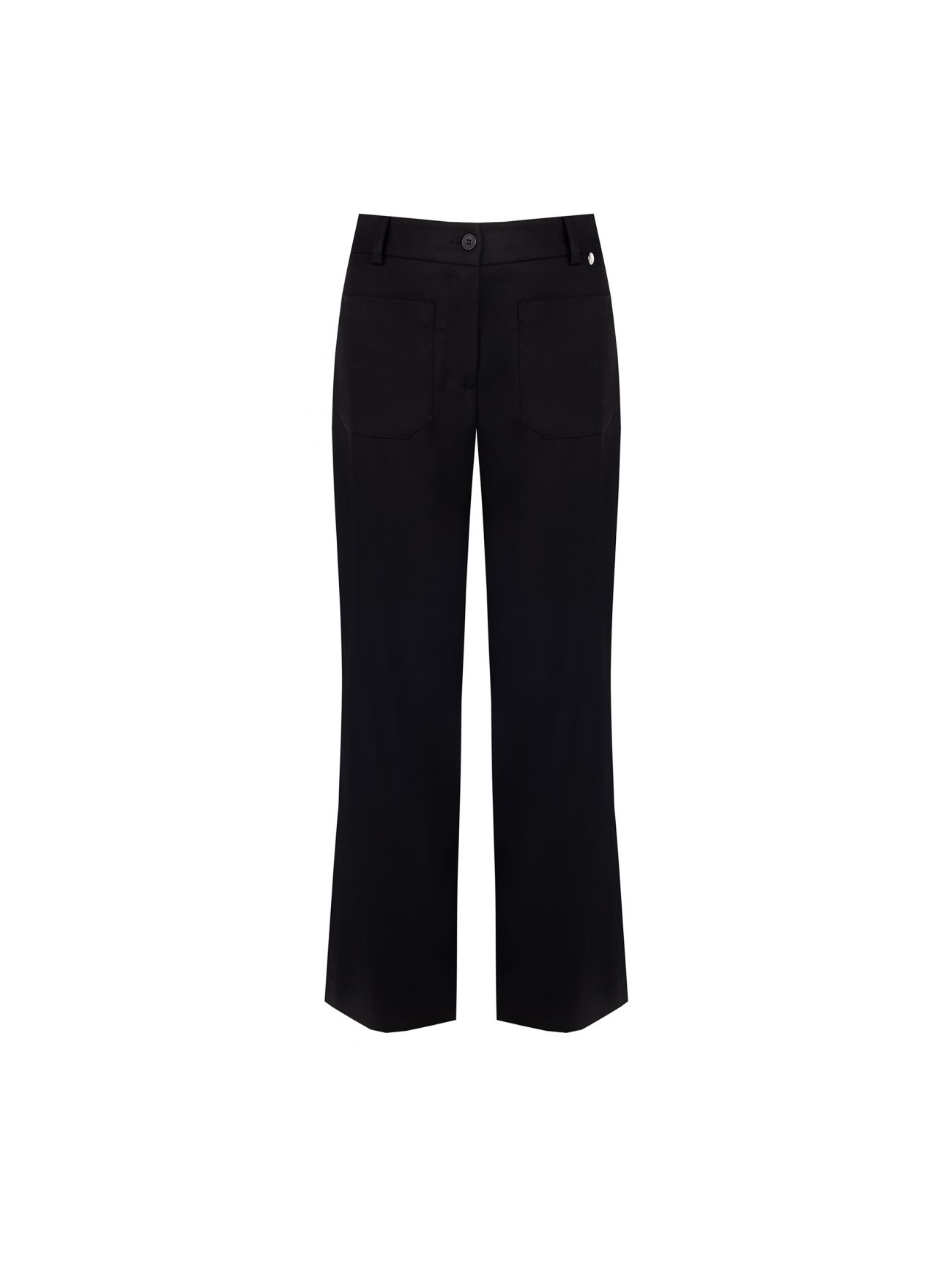 Black Trousers with Patch Pockets det_4