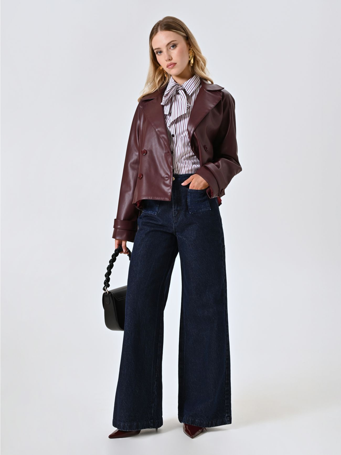 Jeans mit weitem Bein und Lurex-Details in_i4