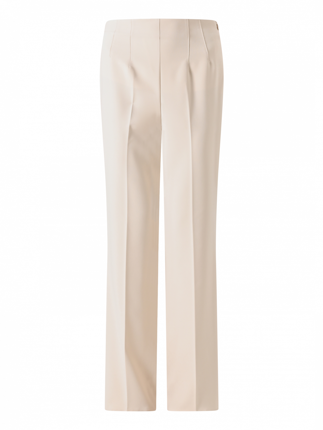 Ausgestellte Hose aus technischem Gewebe in dunklem Beige det_4