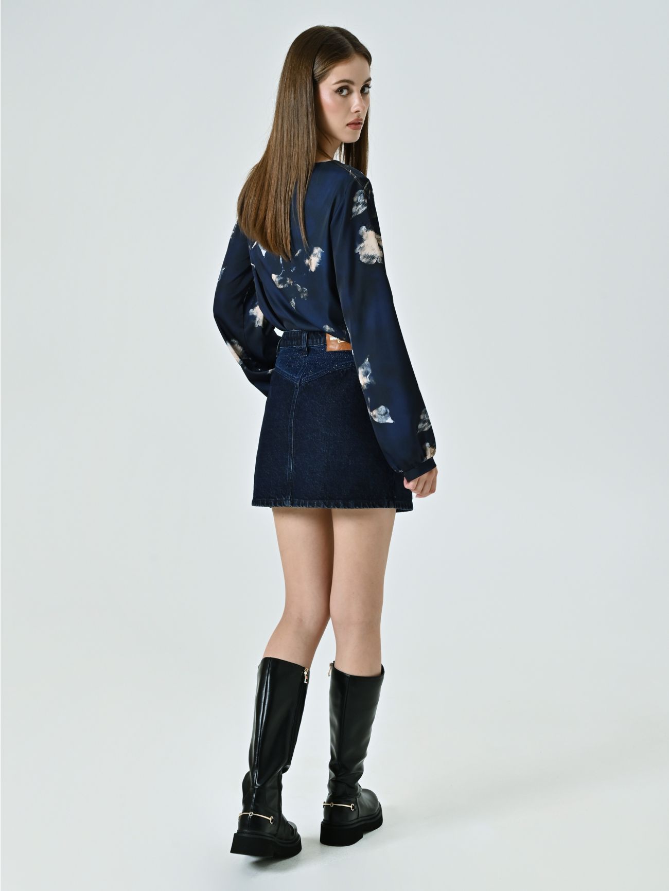 Lurex Denim Miniskirt det_3