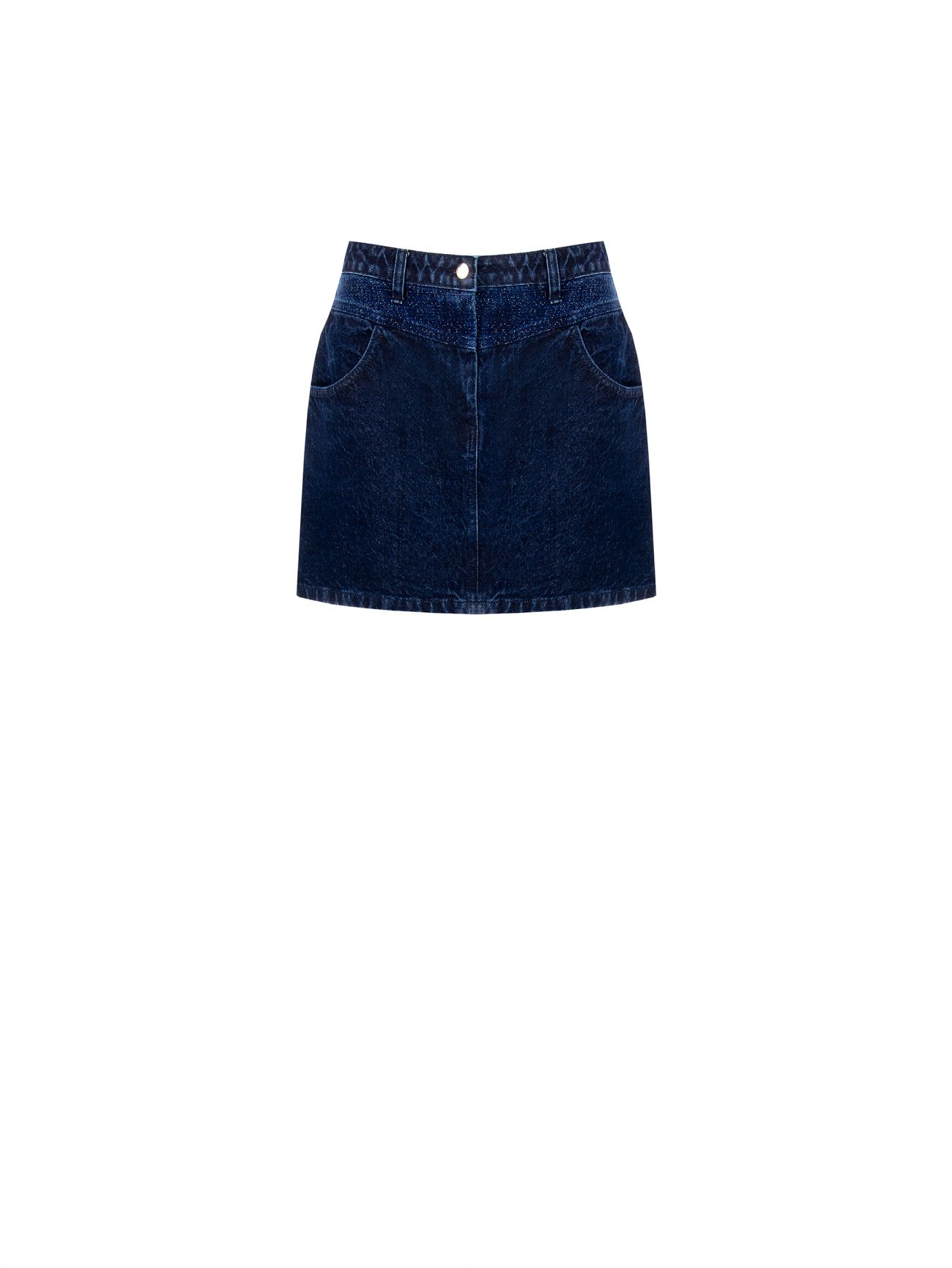 Lurex Denim Miniskirt det_4