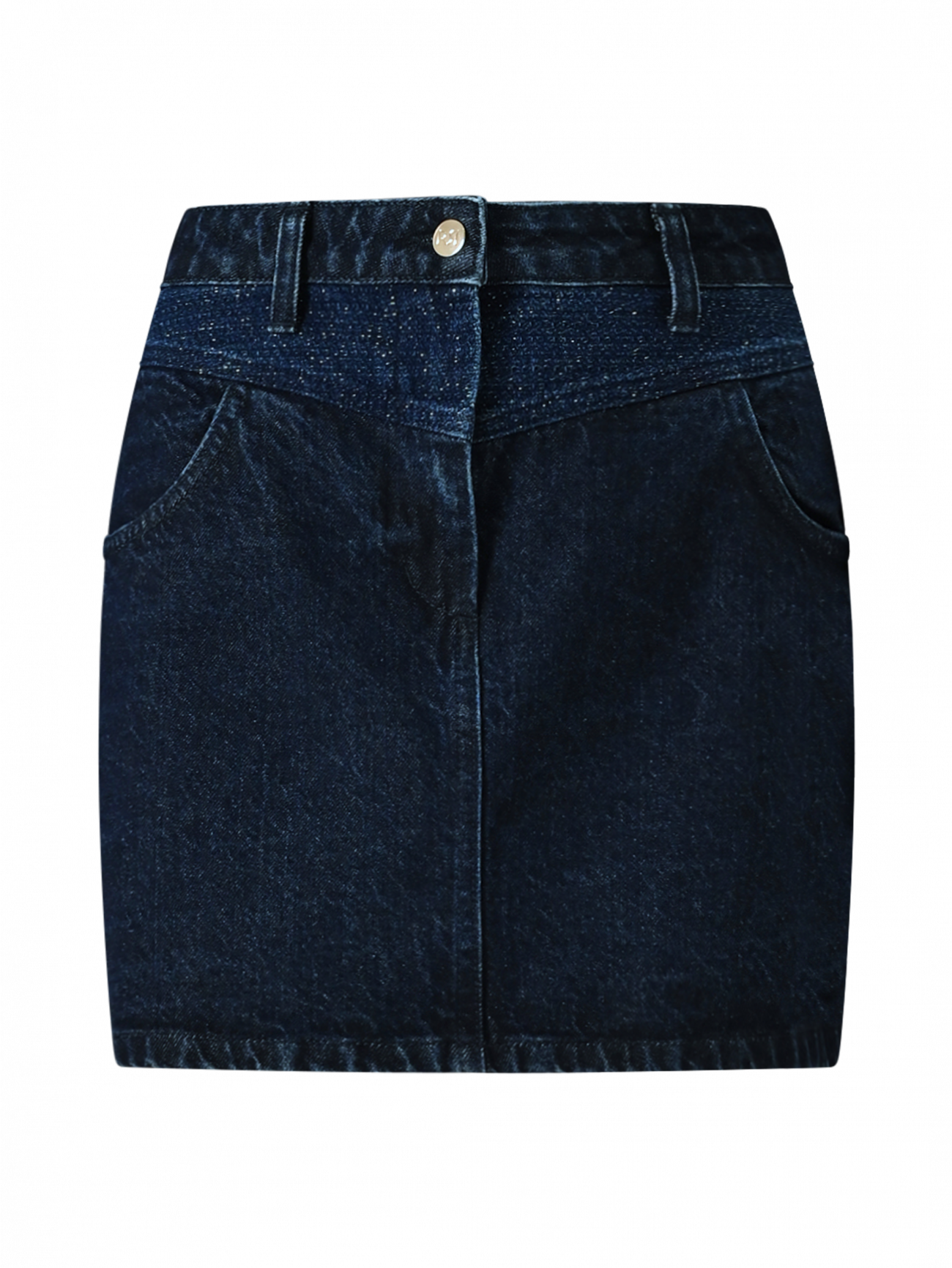 Lurex Denim Miniskirt det_4