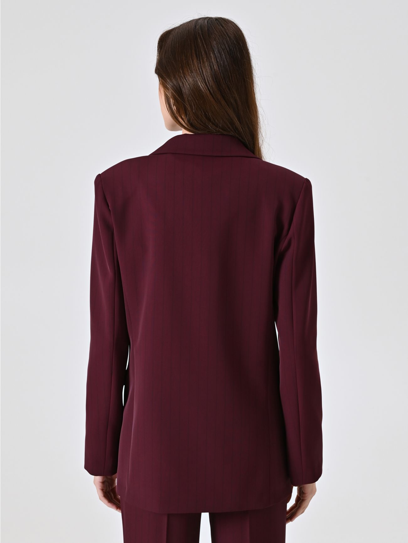 Giacca Bordeaux con Riga Nera det_3